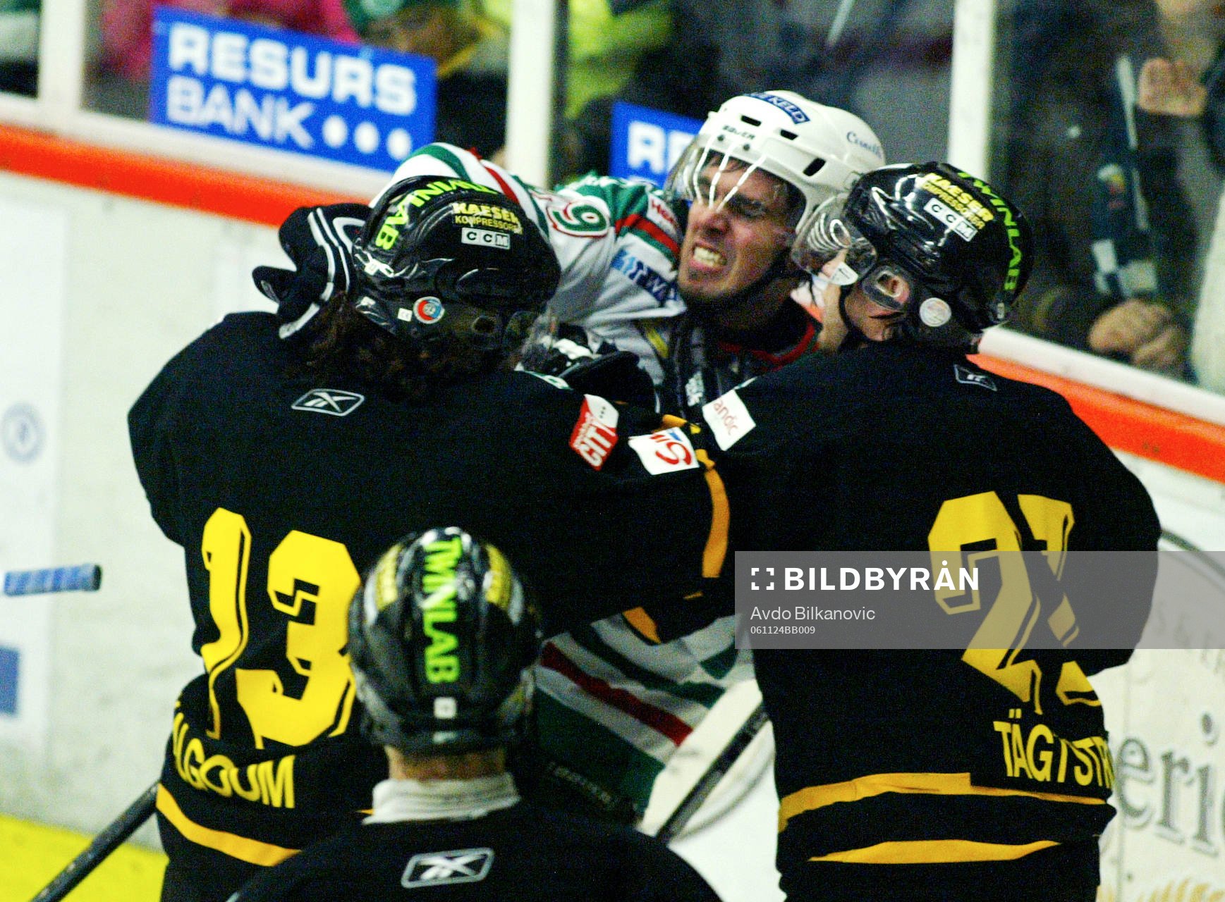 Fredrik Persson, Rögle, Monir Kalgoum och Erik Tägström,