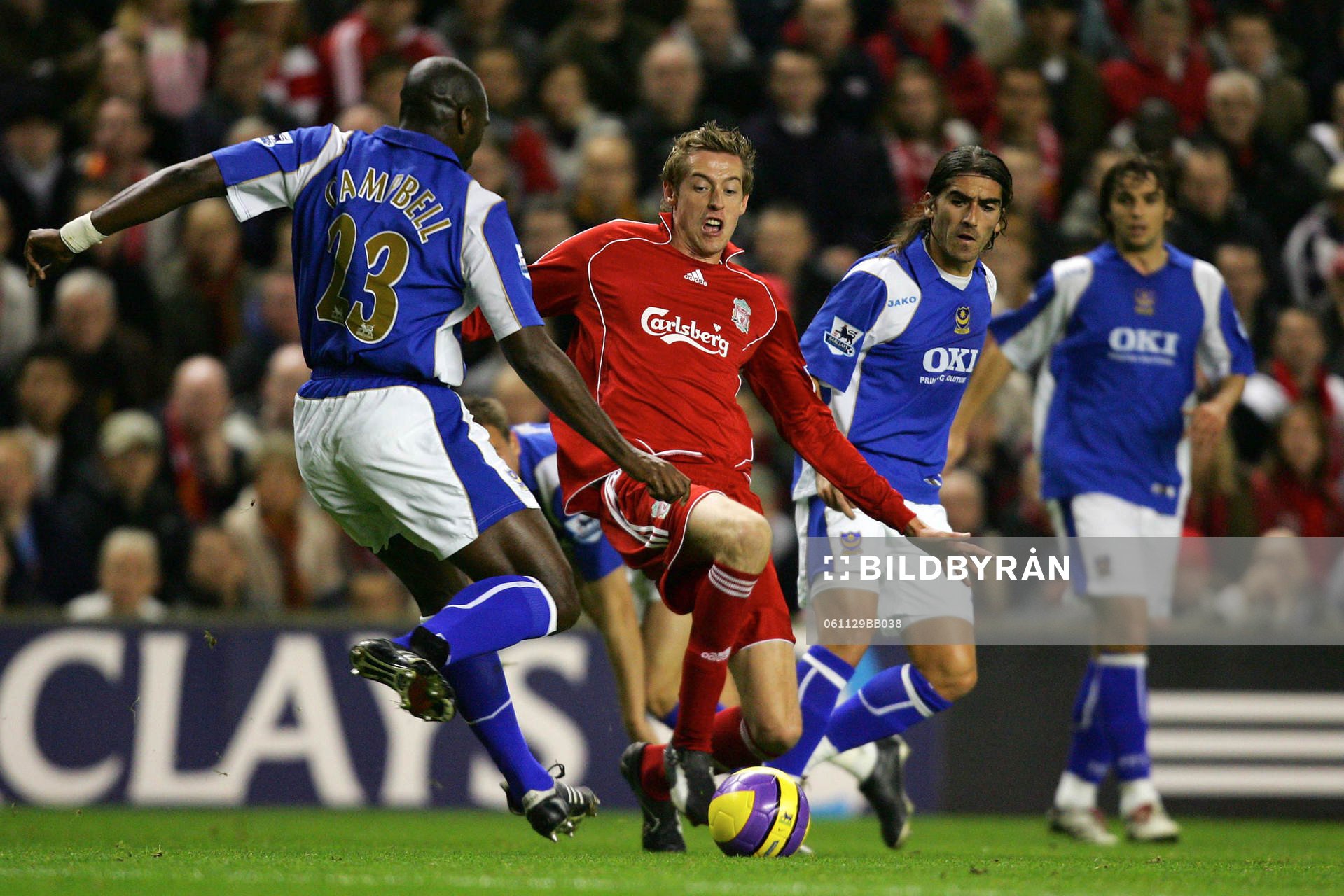 Peter Crouch, Liverpool och Sol Campbell, Portsmouth