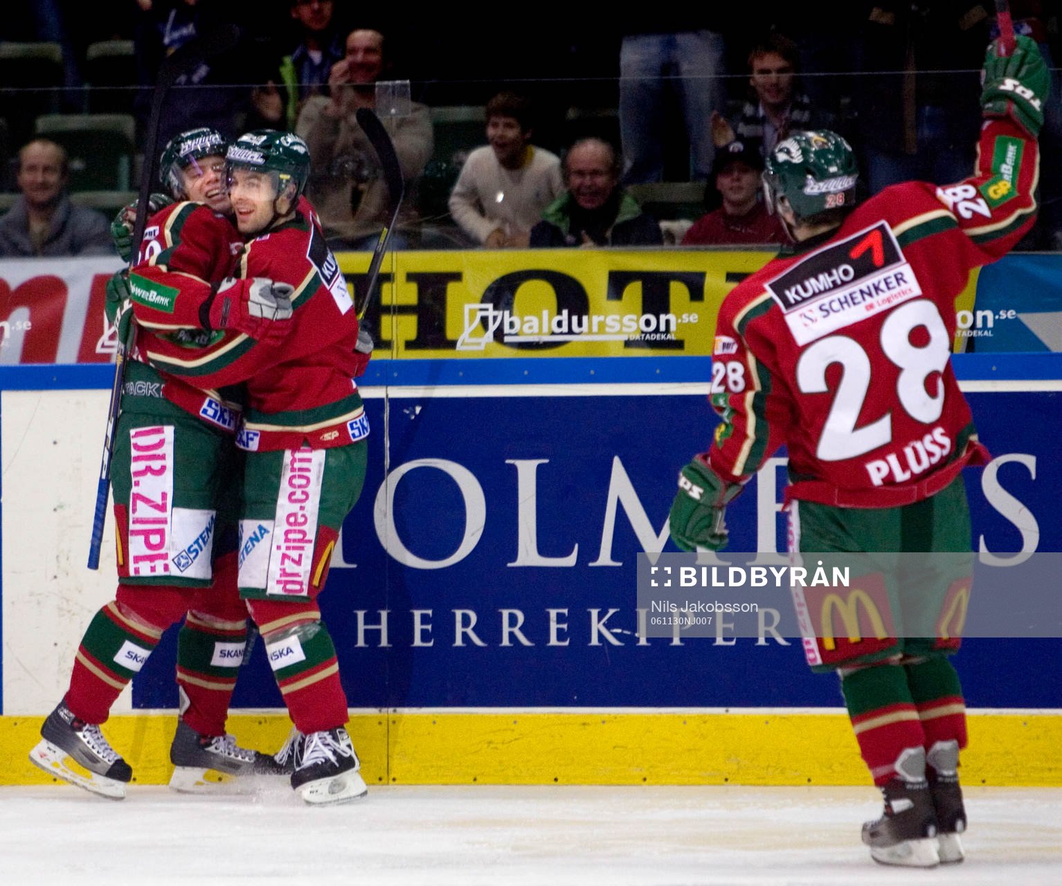 Sean Bergenheim och Martin Plüss, Frölunda (Jubel)