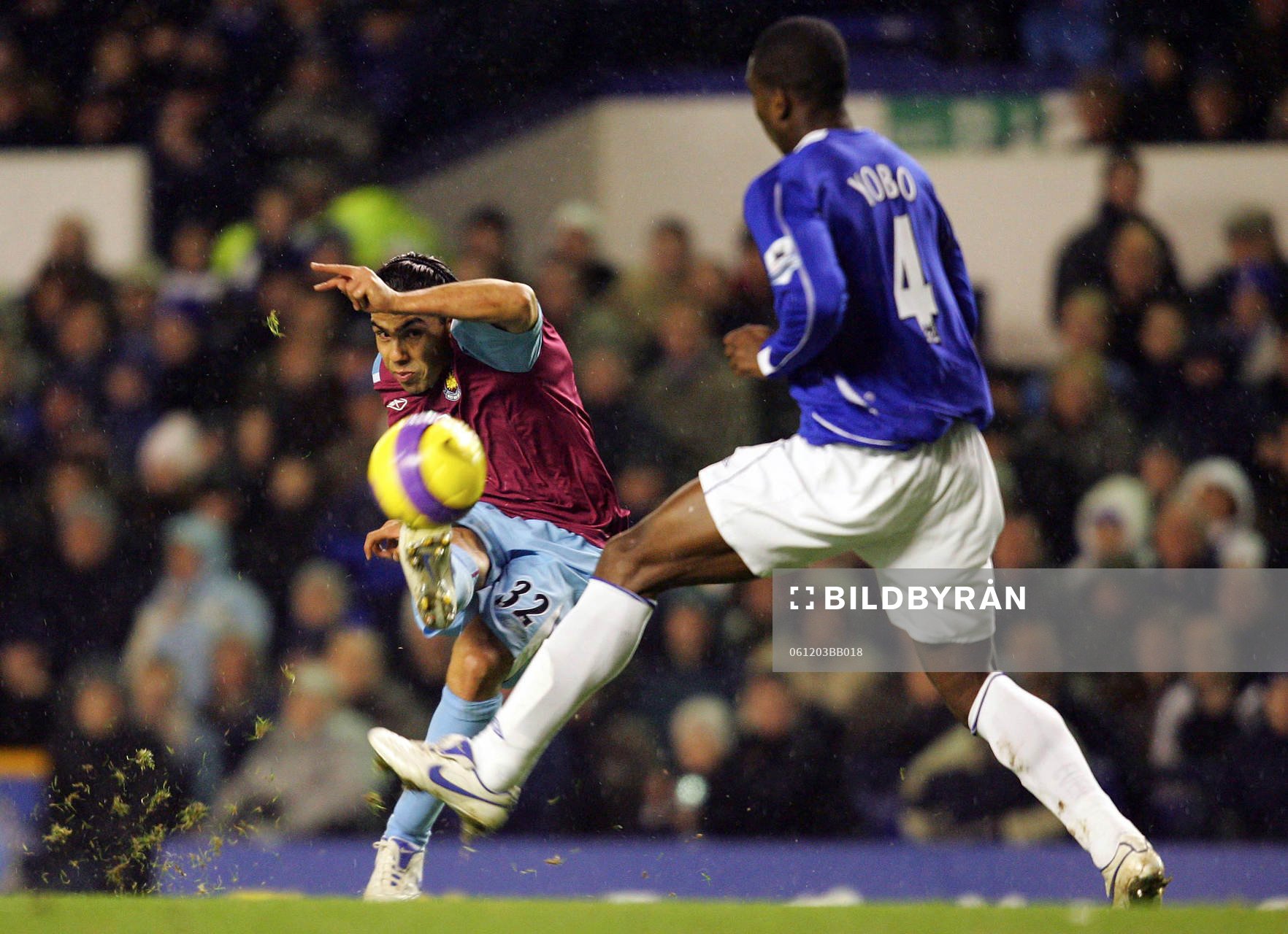  Carlos Tevez, West Ham.