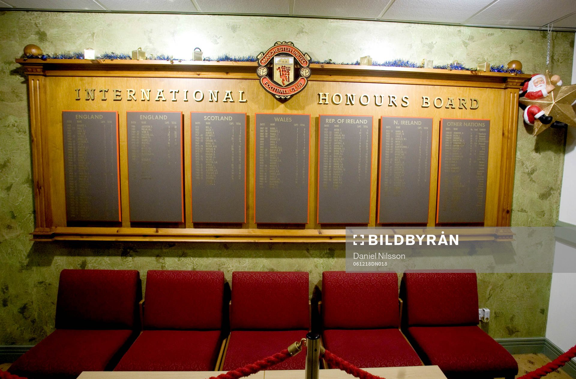Old Trafford, theatre of Dreams, spelarnas rum,