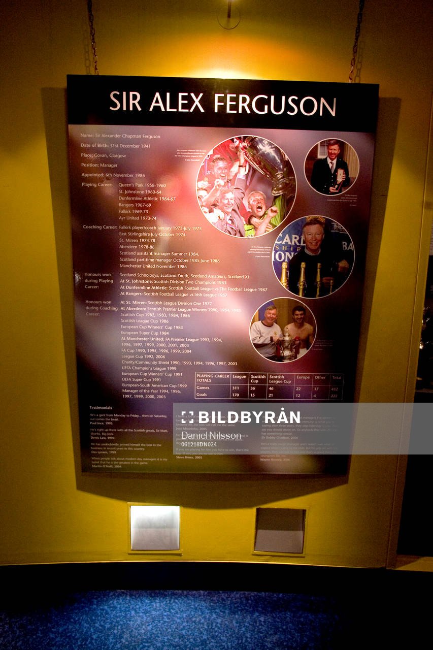 Museum på Old Trafford, Sir Alex Ferguson, manager i