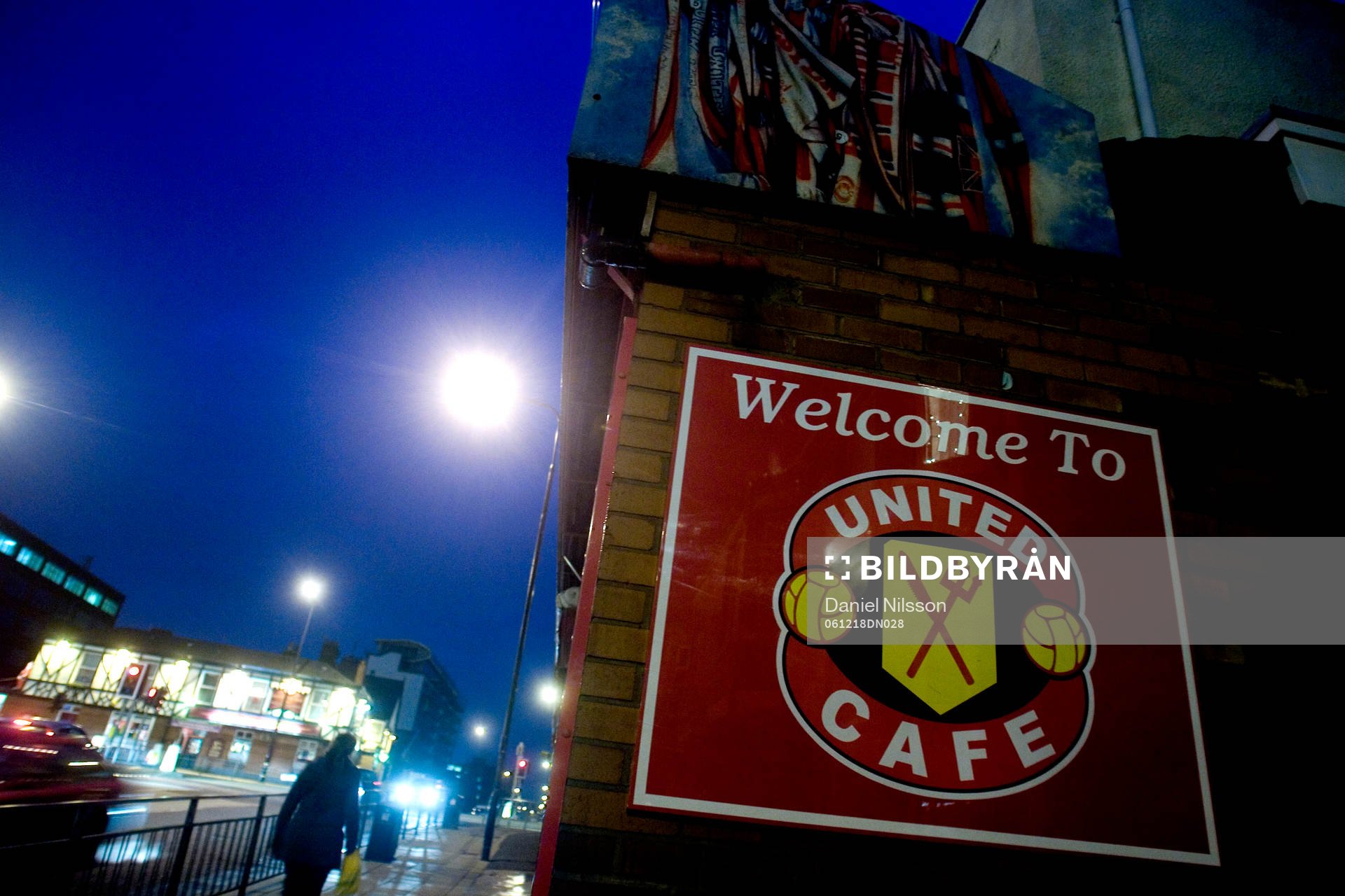United Cafe utanför Old Trafford