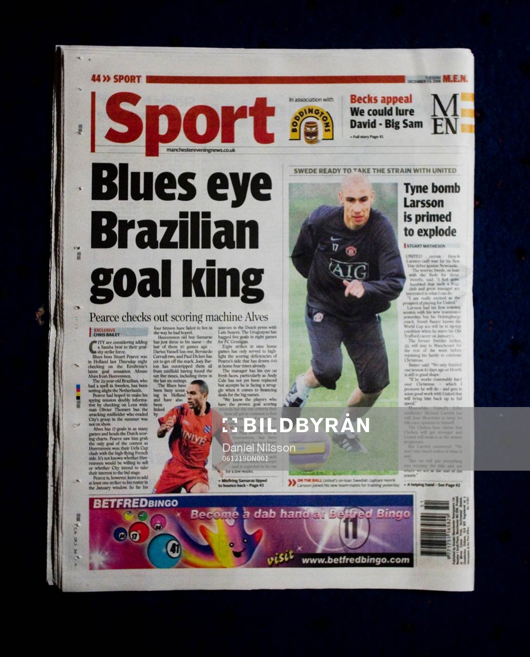 Fotboll,  engelsk, Manchester Evening News skriver att