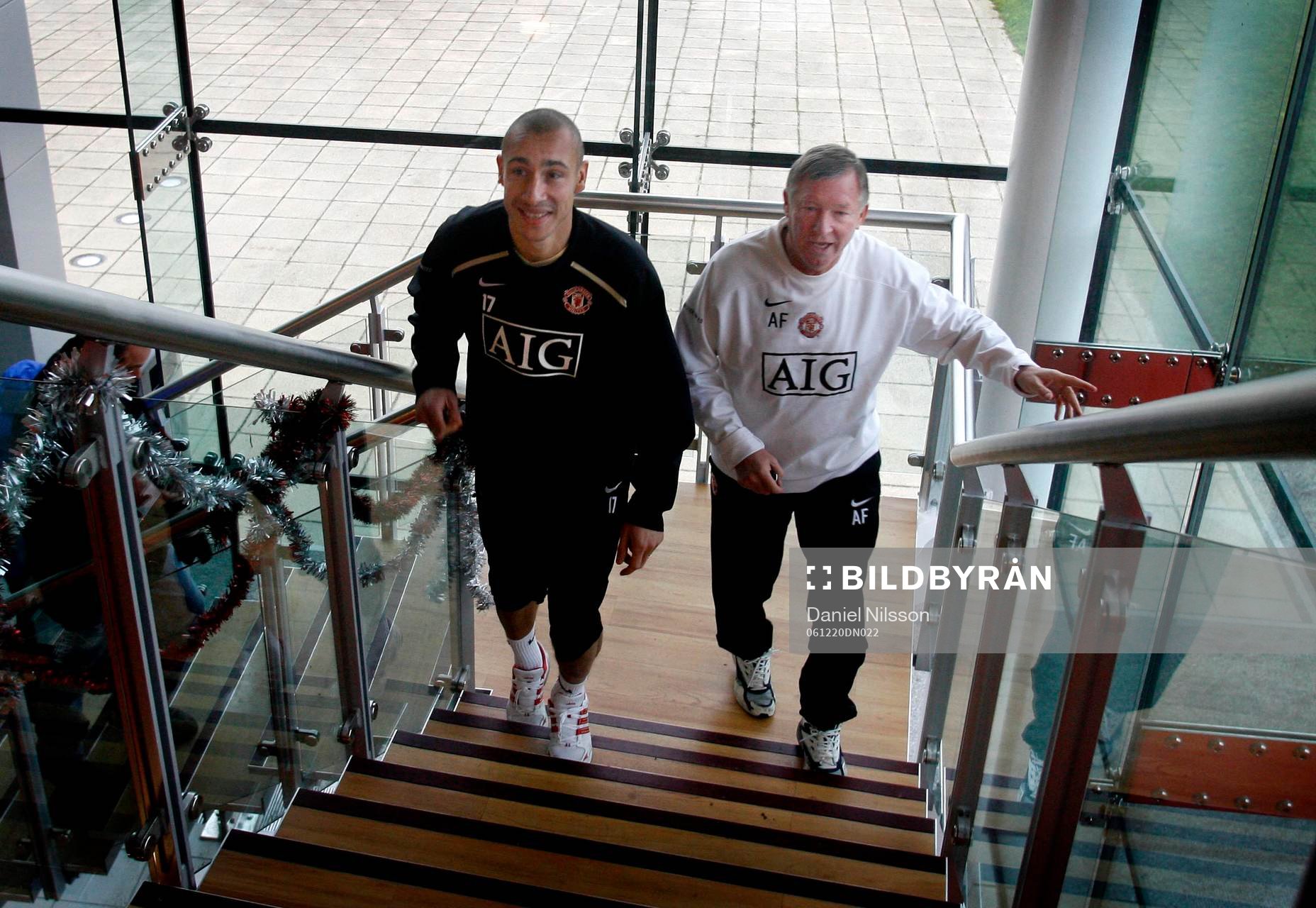 Henrik Larsson och Sir Alex Ferguson
