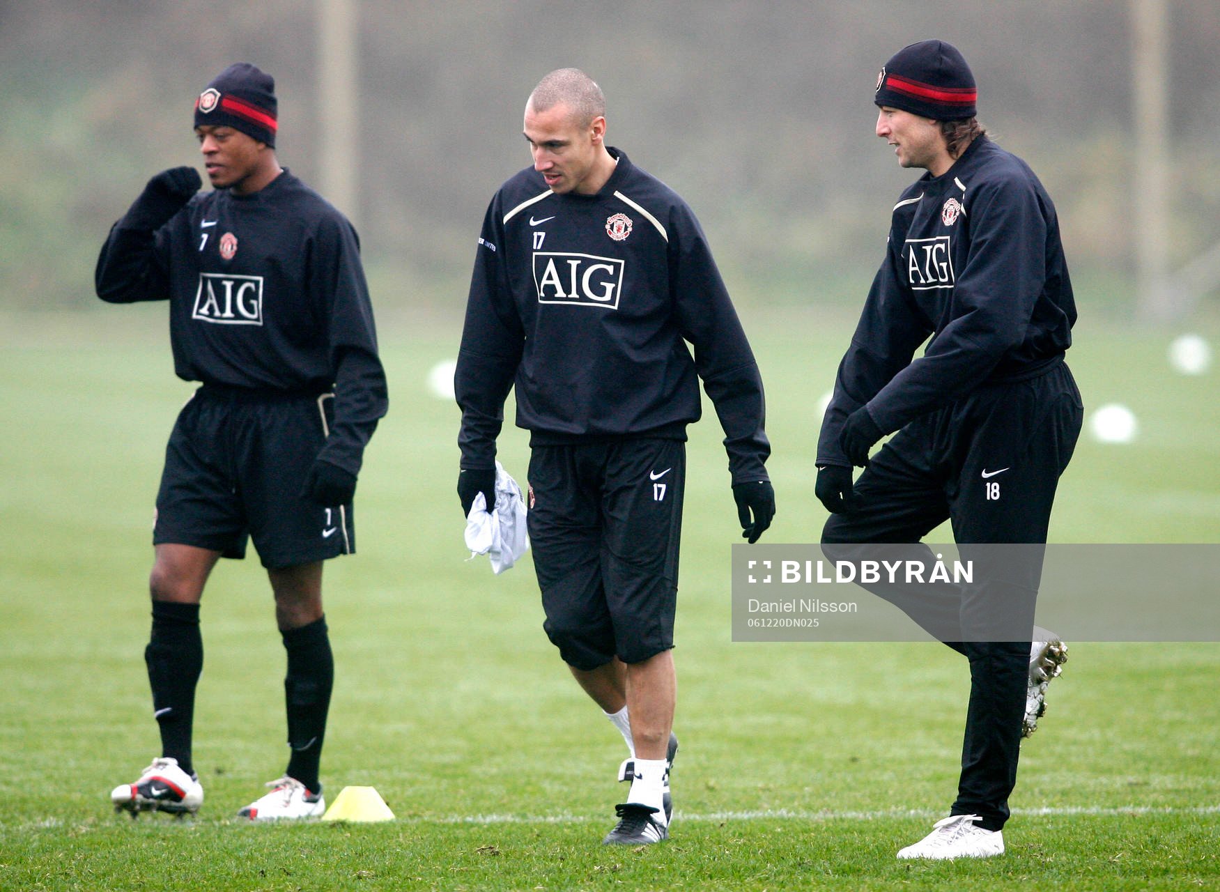 Louis Saha, Henrik Larsson, och Gabriel Heinze