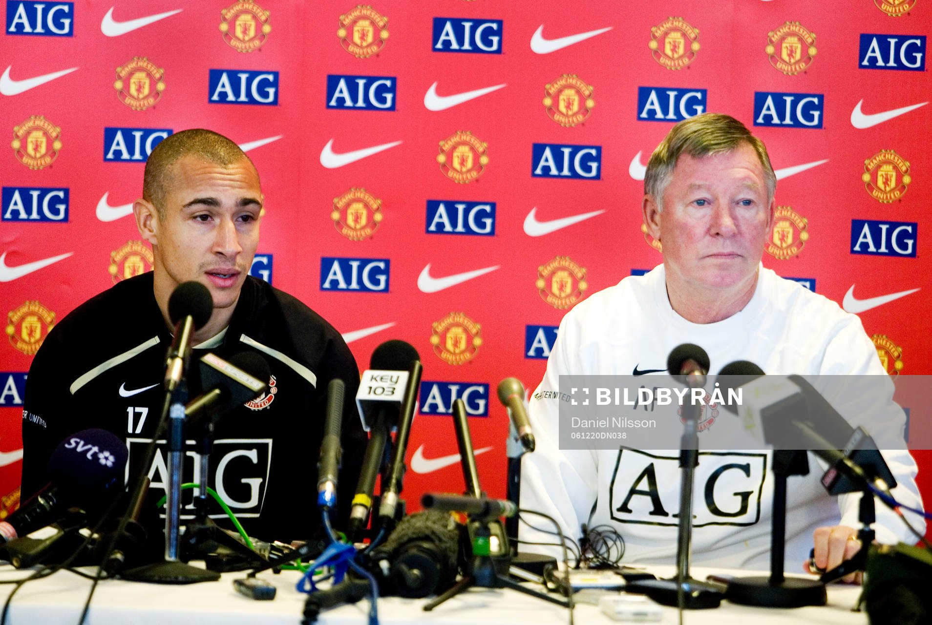 Henrik Larsson och Sir Alex Ferguson