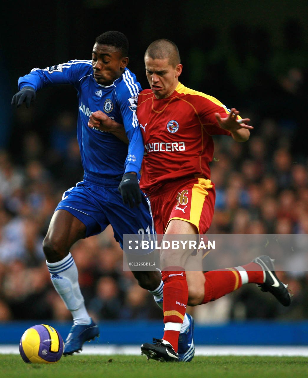 Salomon Kalou, Chelsea, och Ivar Ingimarsson, Reading