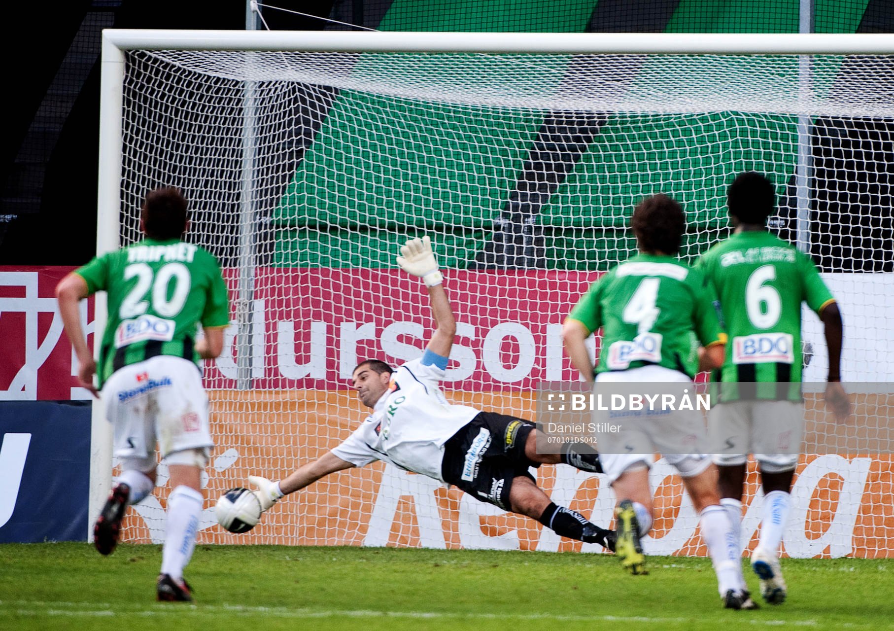 Dime Jankulovski, målvakt GAIS, räddar straffen