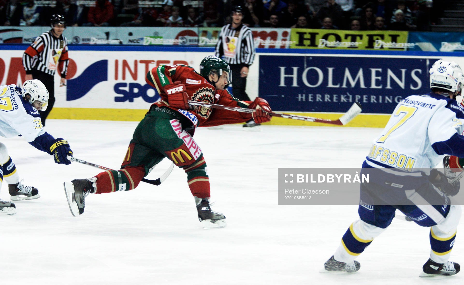 Niklas Andersson, Frölunda skjuter segermålet 3-2 Timo
