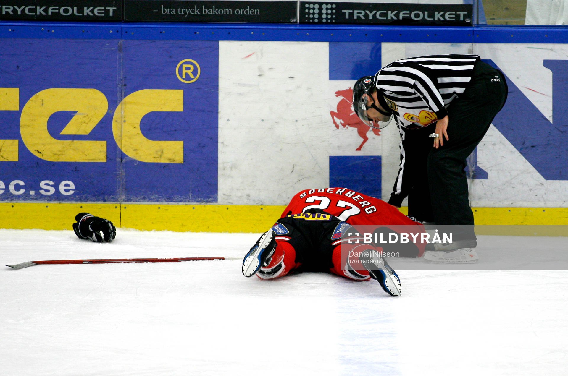 Carl Söderberg, Malmö fick en rejäl tackling och fick