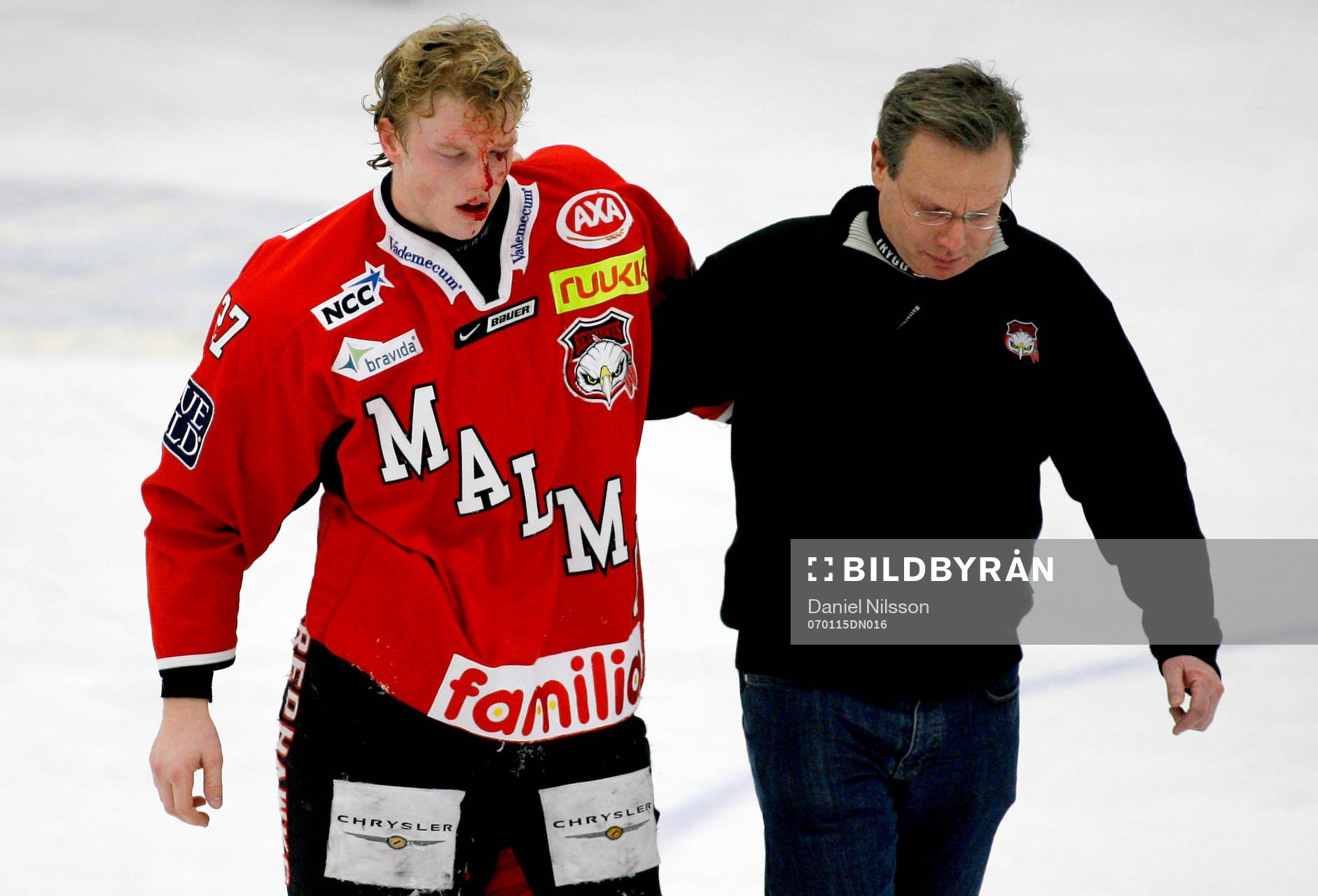 Carl Söderberg, Malmö fick en rejäl tackling och fick