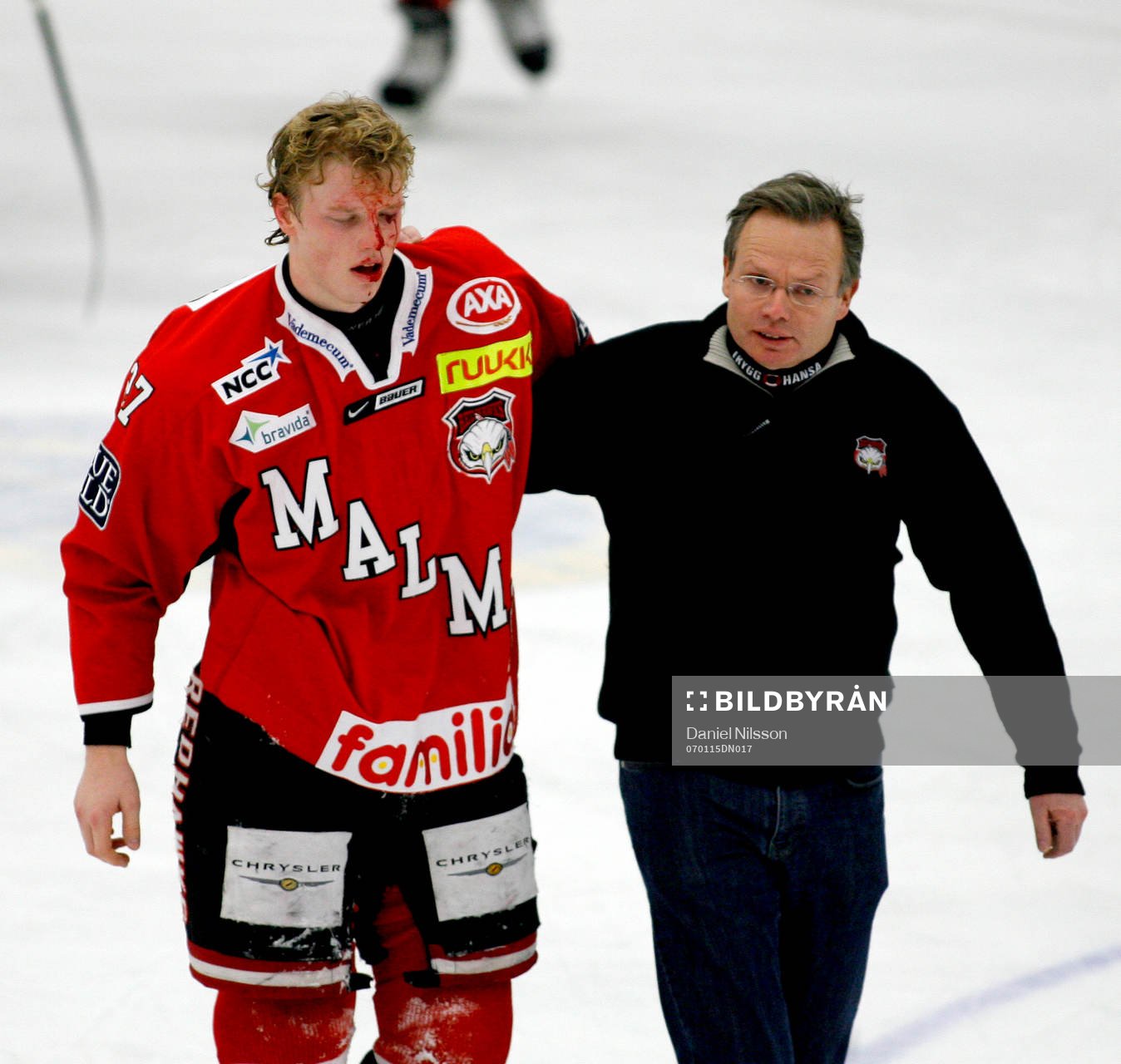 Carl Söderberg, Malmö fick en rejäl tackling och fick