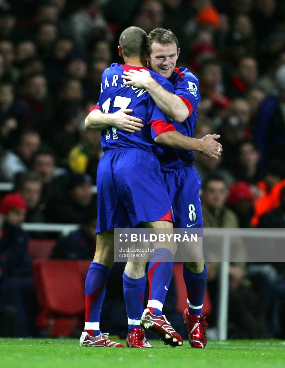  Wayne Rooney och Henrik Larsson, Manchester (Jubel)