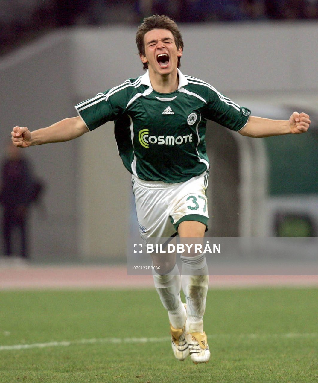 Fotboll, Grekisk liga, Sotirios Ninis, Panathinaikos, jubel