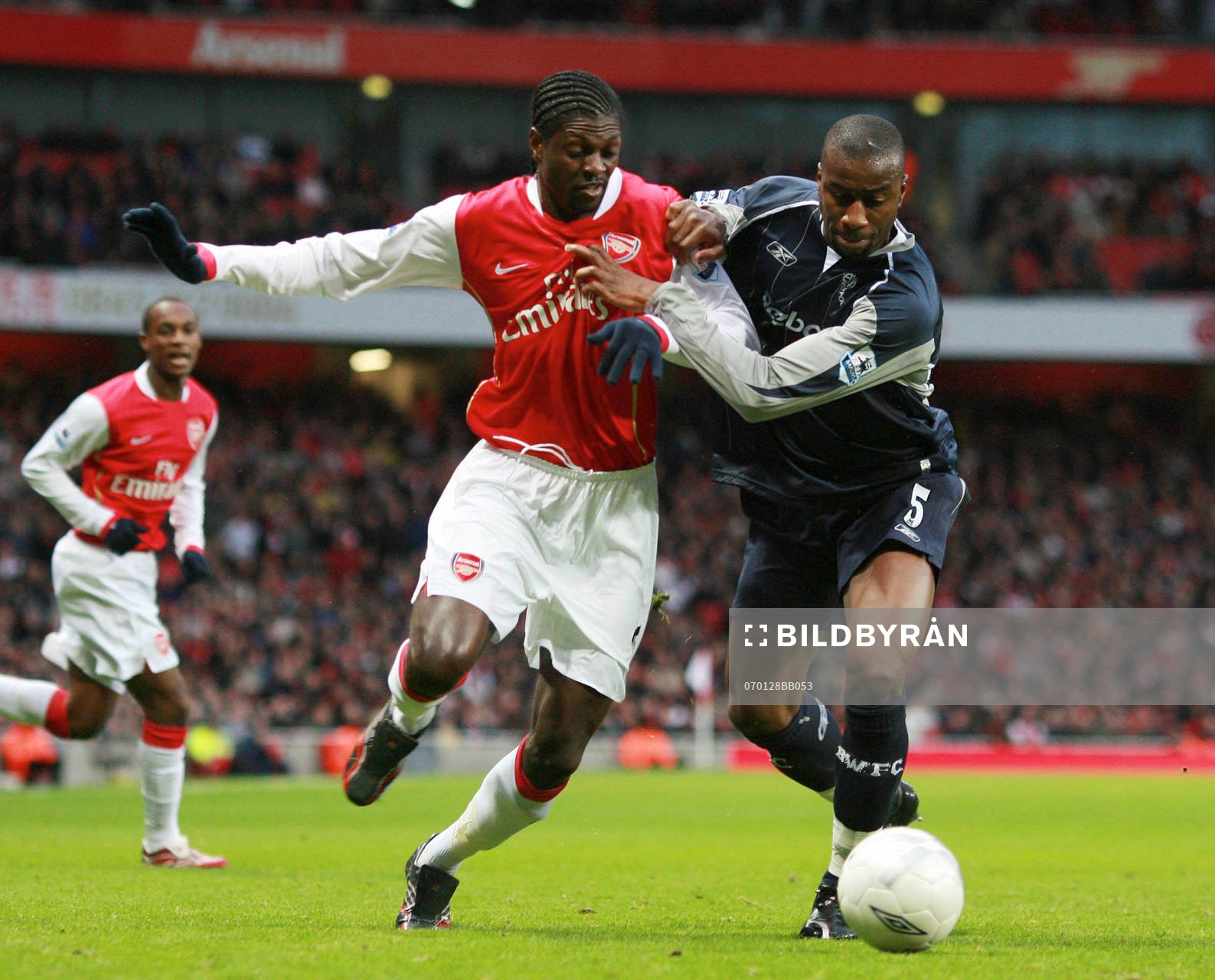 Emmanuel Adebayor, Arsenal och Abdouelaye Meite, Bolton
