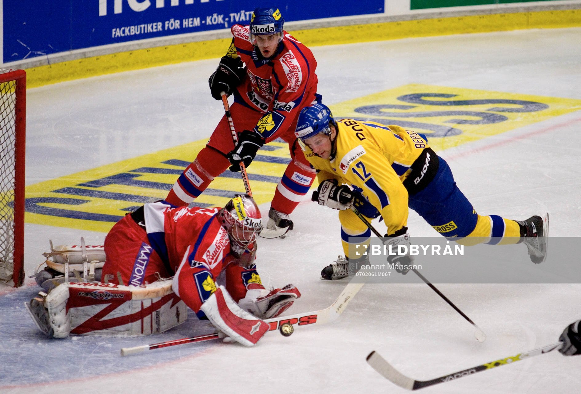 Christian Berglund oroar Tjeckiens målvakt