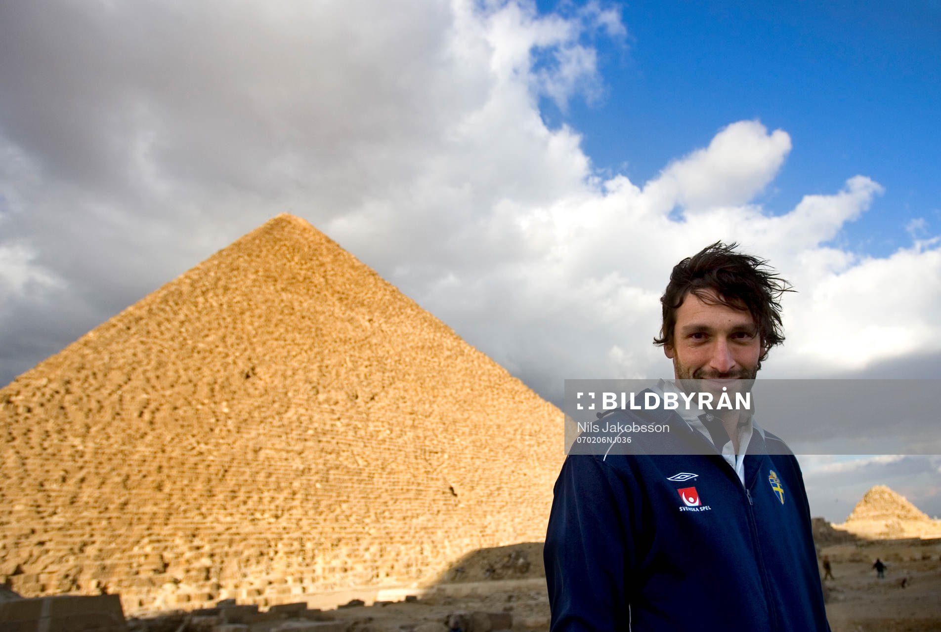 Rami Shabaan vid pyramid