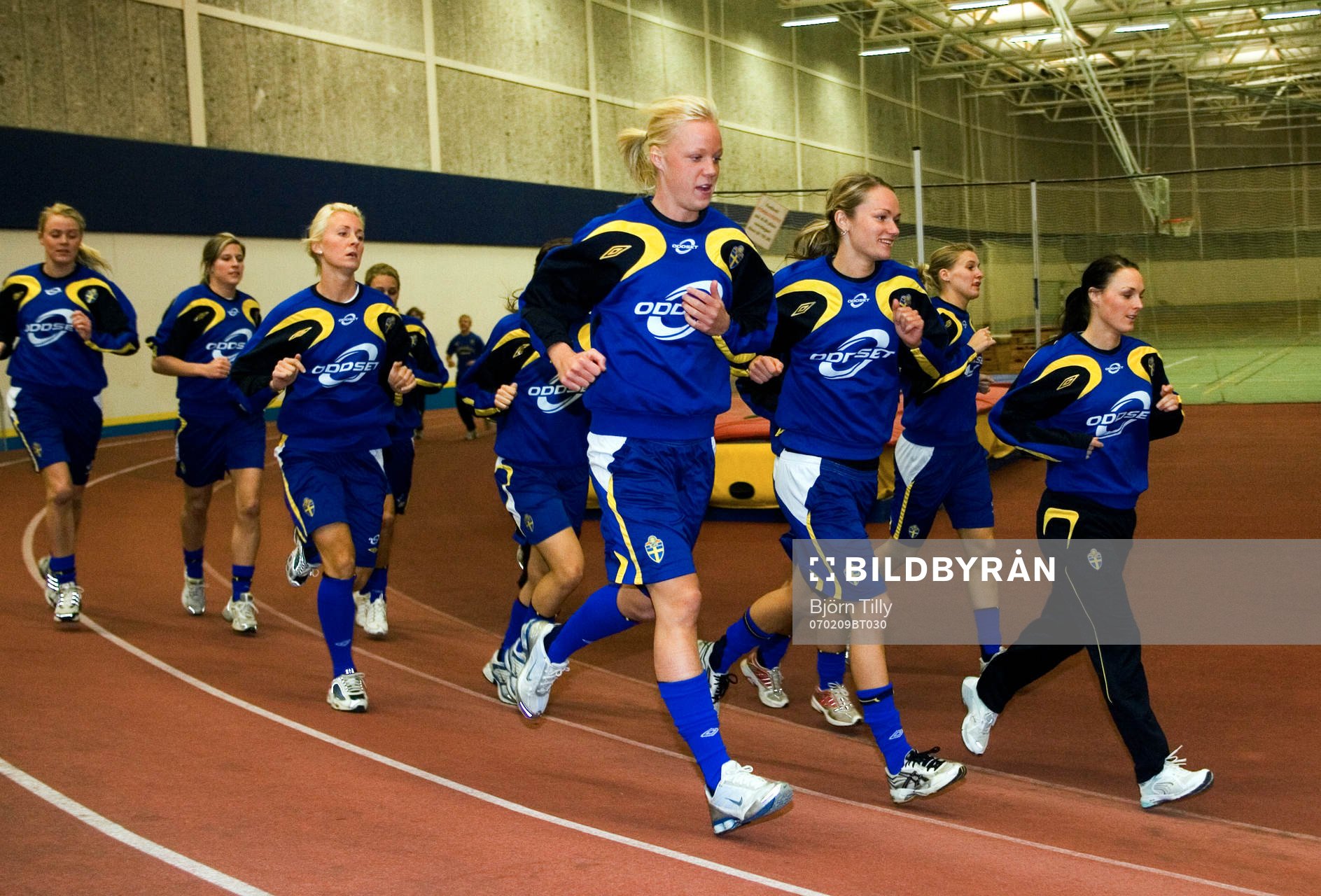 Fotboll, Sverige, dam, fystester på Bosön