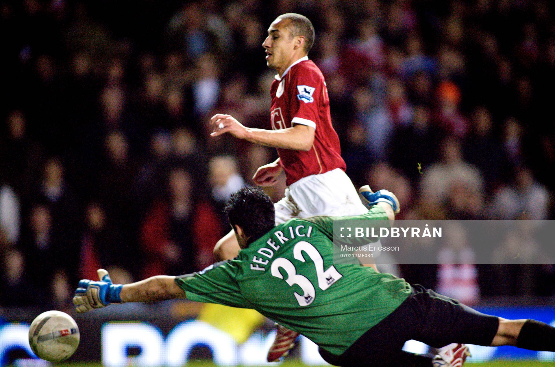 Henrik Larsson, Manchester utmanar Adam Federci, Målvakt