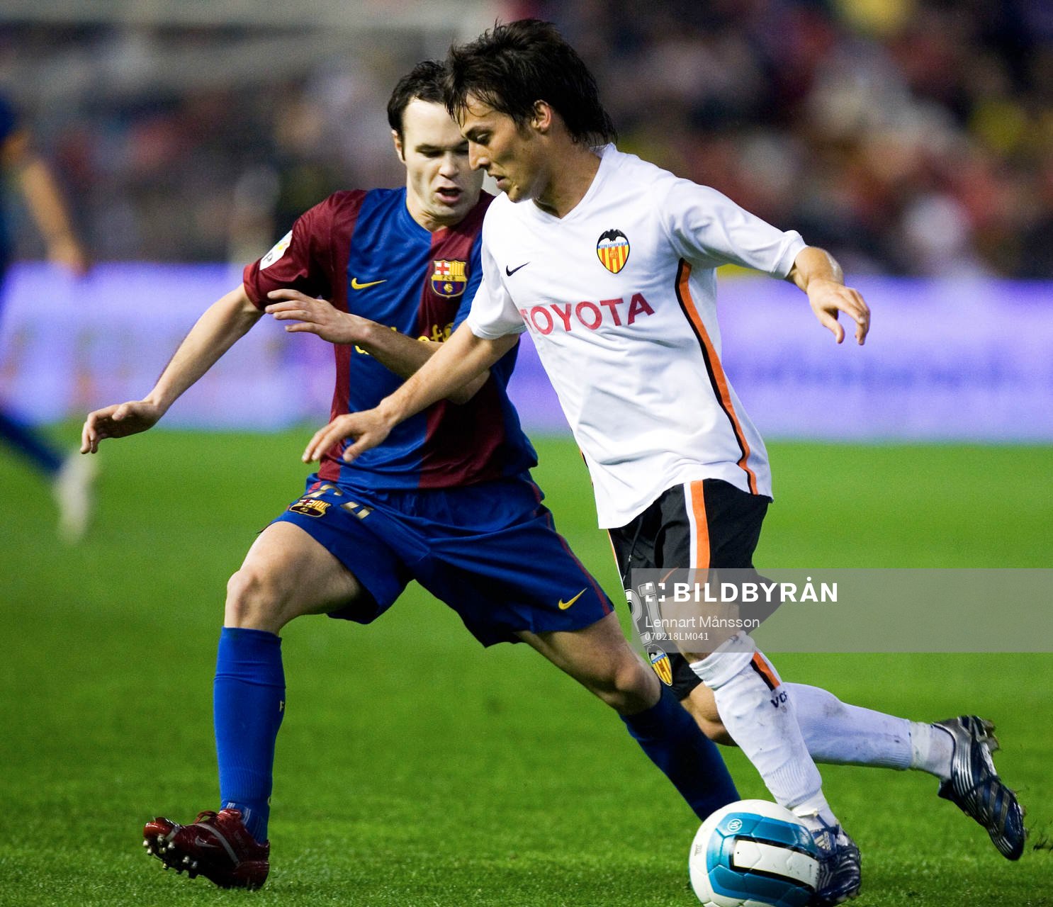 Andres Iniesta, Barcelona och David Silva, Valencia