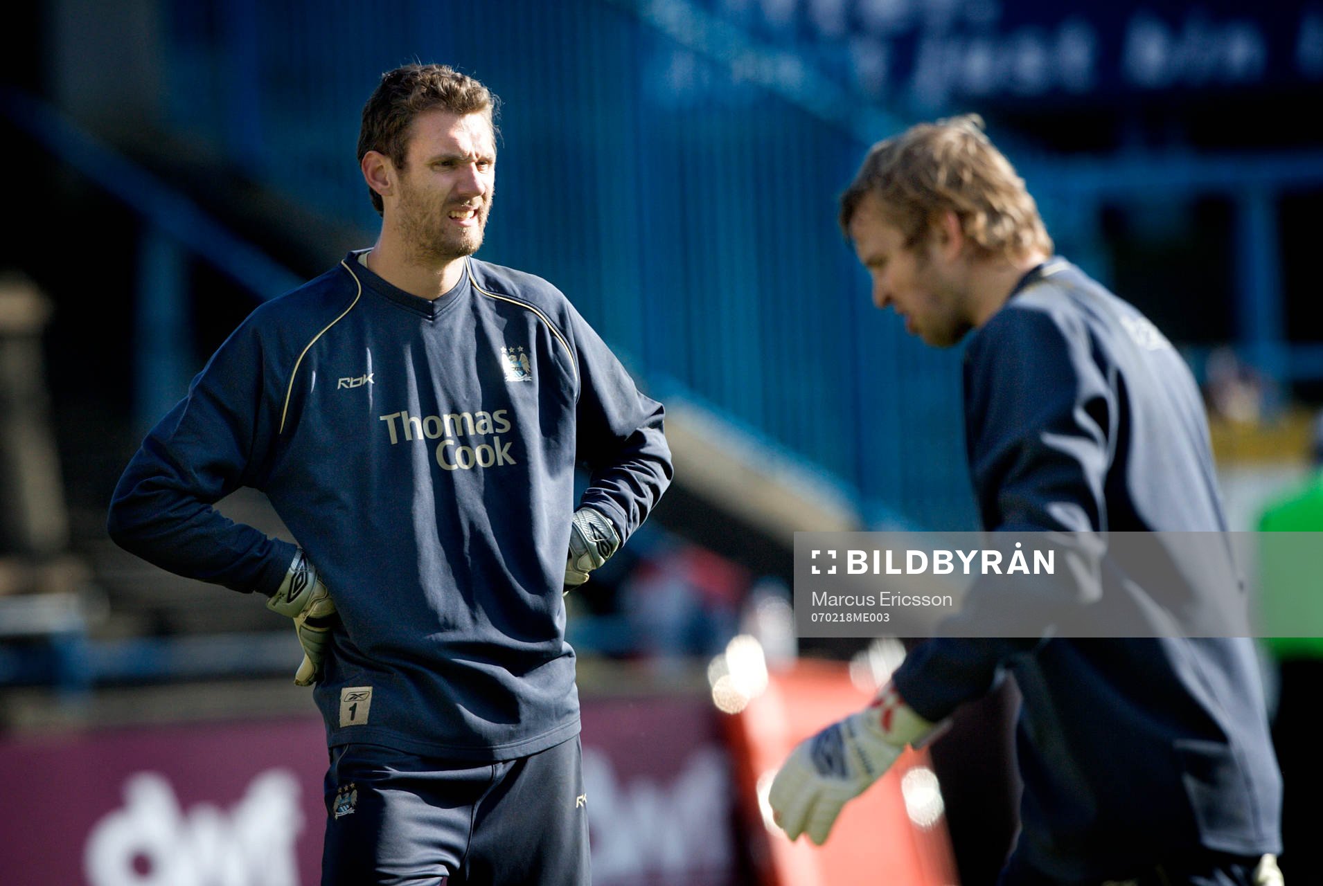 Andreas Isaksson och Nicky Weaver, målvakter Manchester