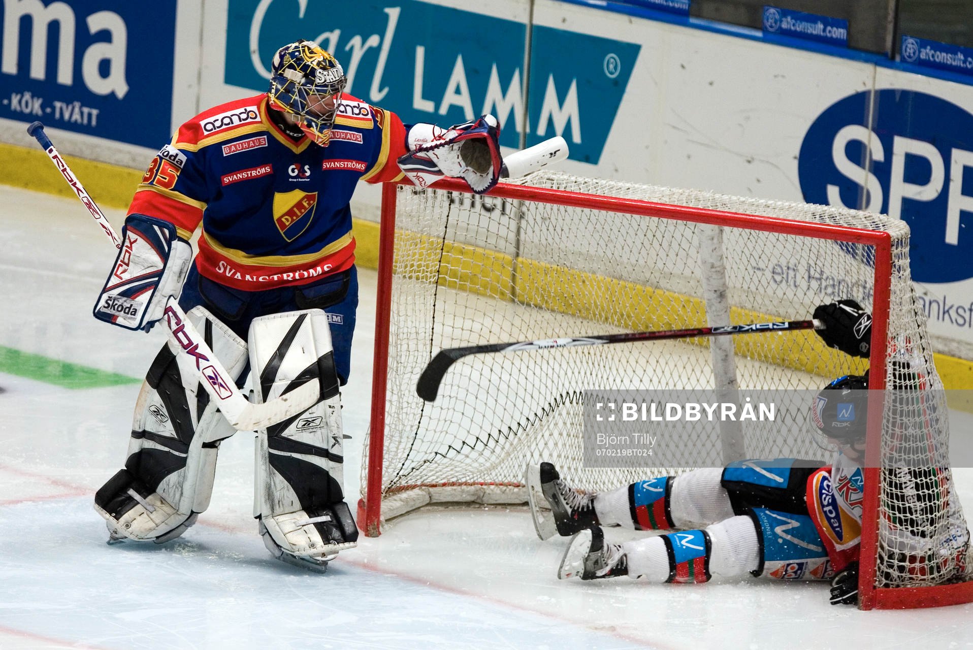 Teemu Lasila, målvakt, Djurgården och Ryan Jardine, Mora