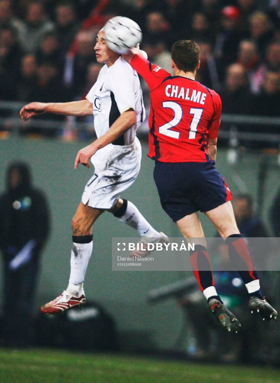 Henrik Larsson, united och Matthieu Chalme, Lille