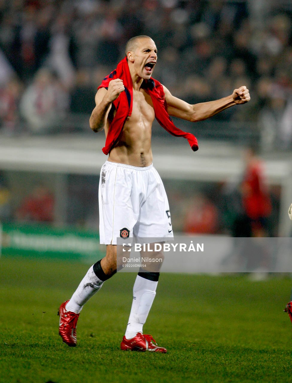  Rio Ferdinand, Manchester United, jubel.