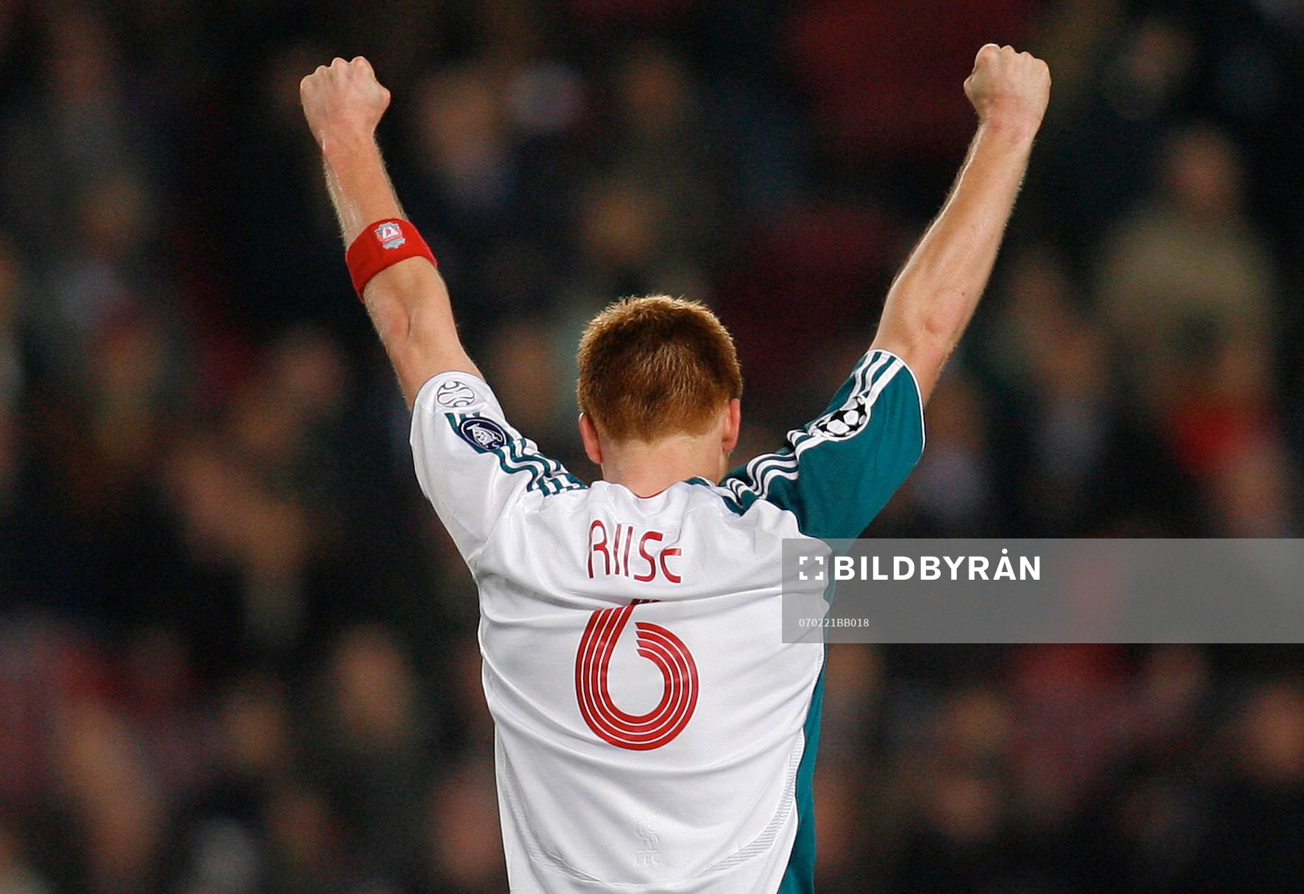  John Arne Riise, Liverpool, jubel.
