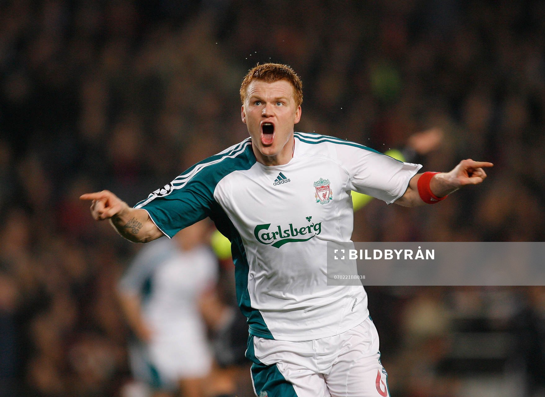  John Arne Riise, Liverpool, jubel.