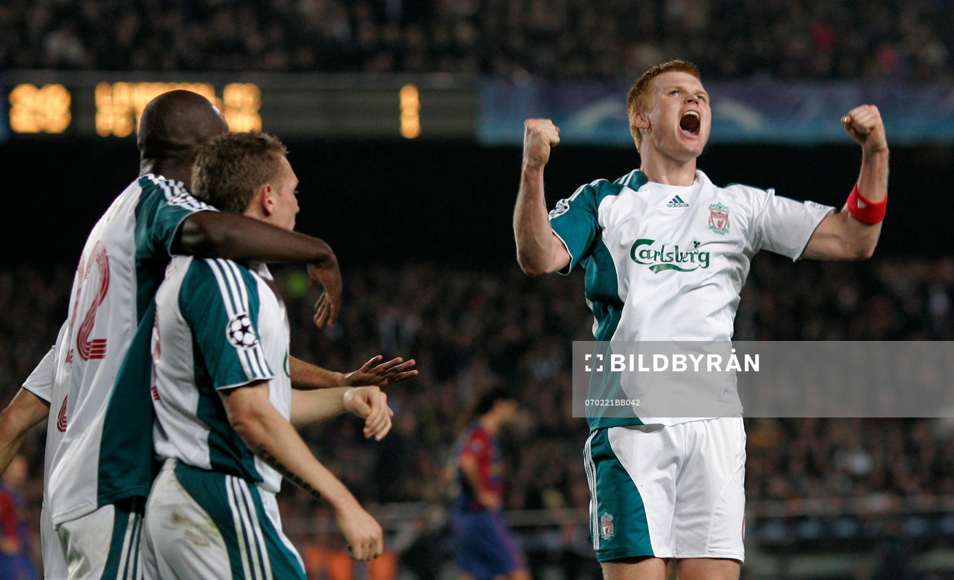  John Arne Riise, Liverpool, jubel.