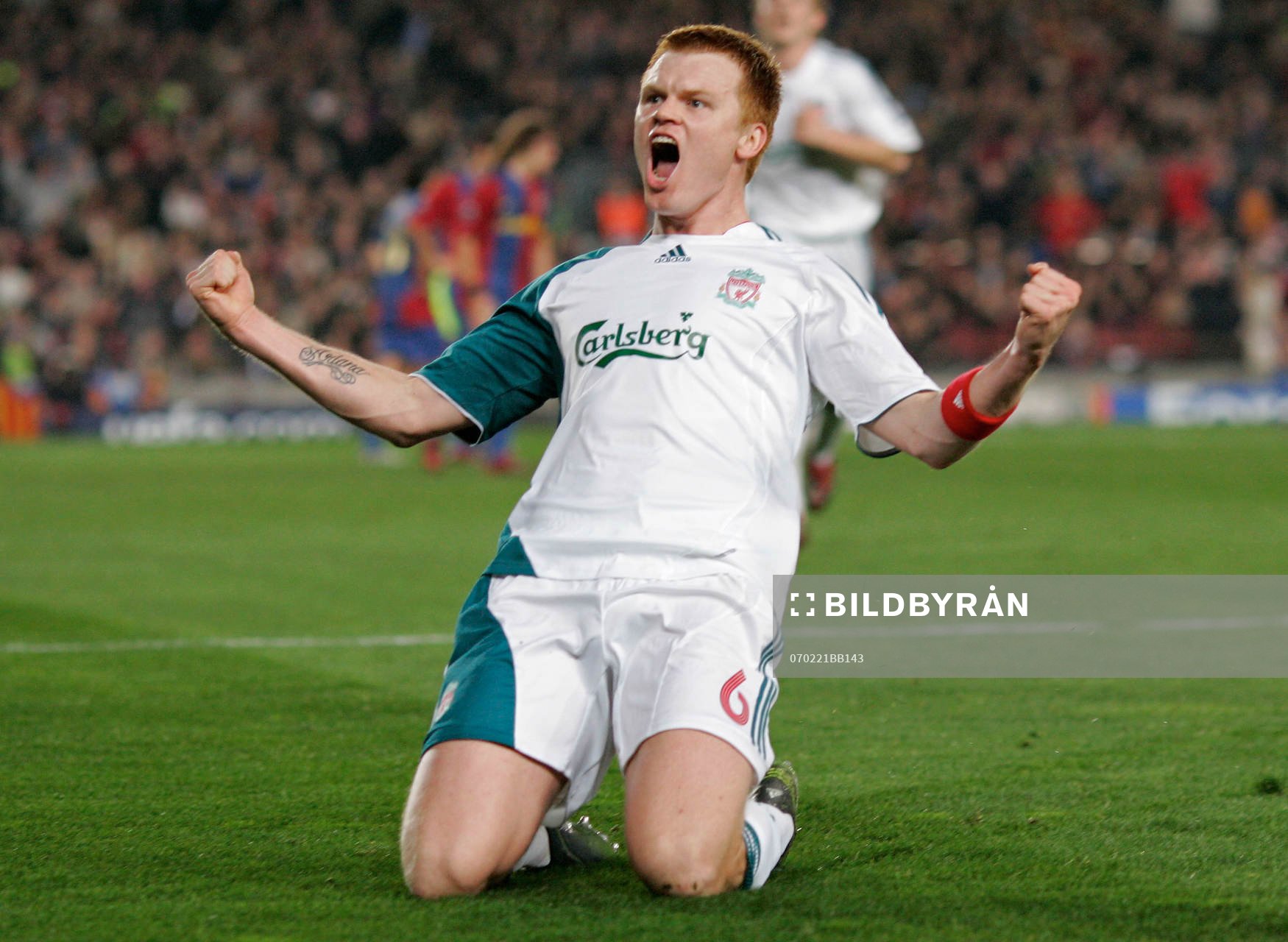  John Arne Riise, Liverpool, jubel.