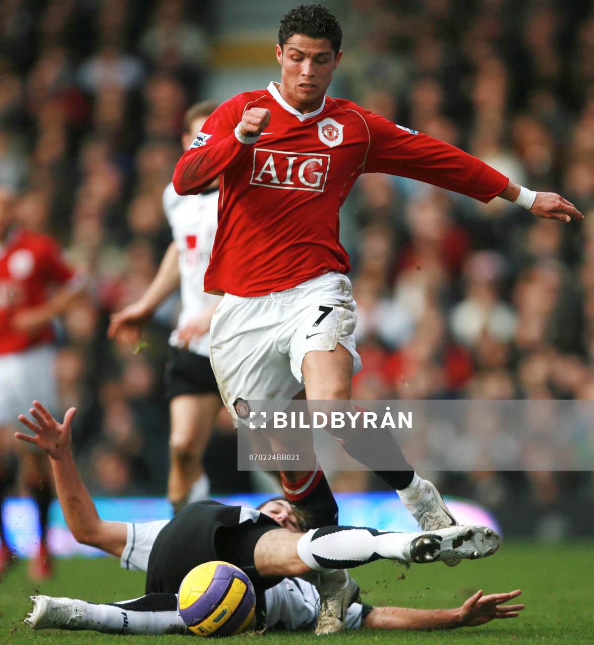 Fotboll, engelsk, Premier League, Fulham - Manchester
