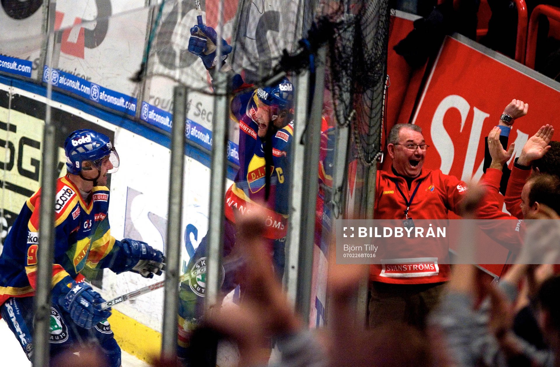 Kristofer Ottosson och  Jimmie Ölvestad, Djurgården, jubel