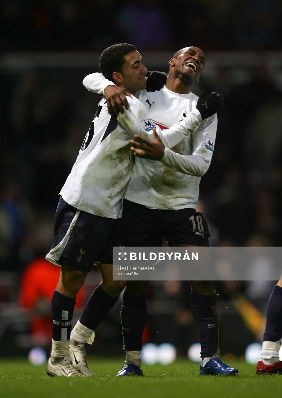  Jermain Defoe och Aaron Lennon, Tottenham (Jubel)
