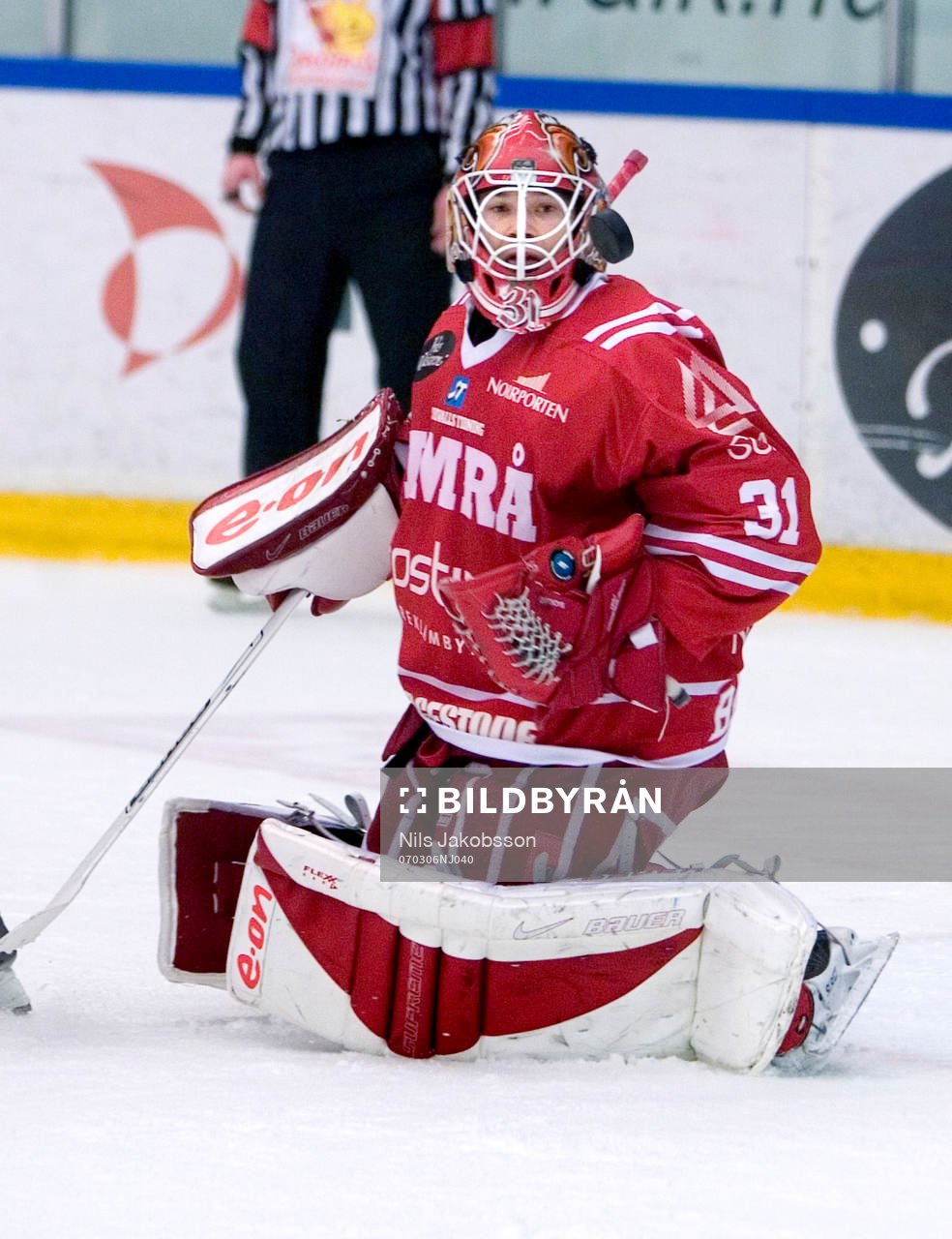 Johan Backlund, Timrå, Målvakt, gör en räddning