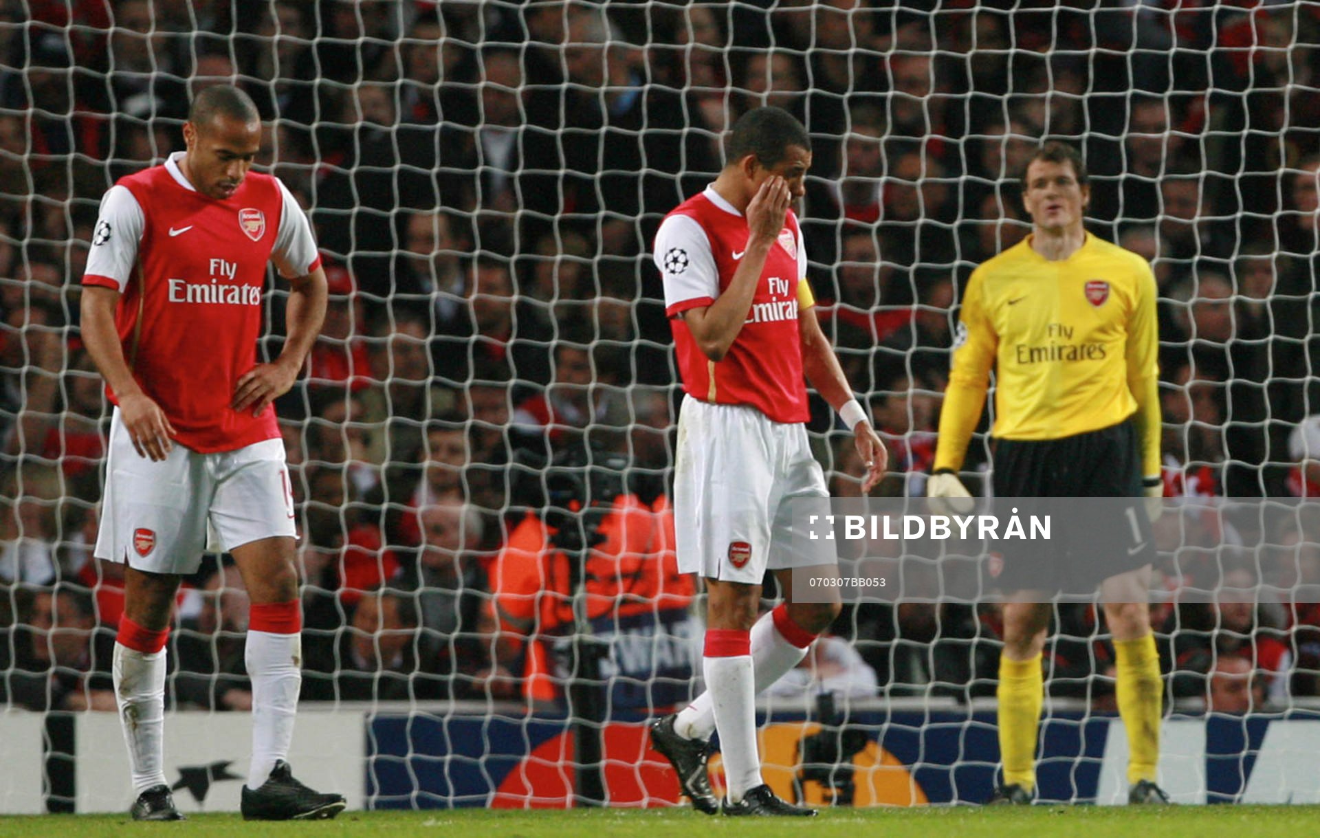 Thierry Henry, Gilberto Silva och målvakt Jens Lehmann,