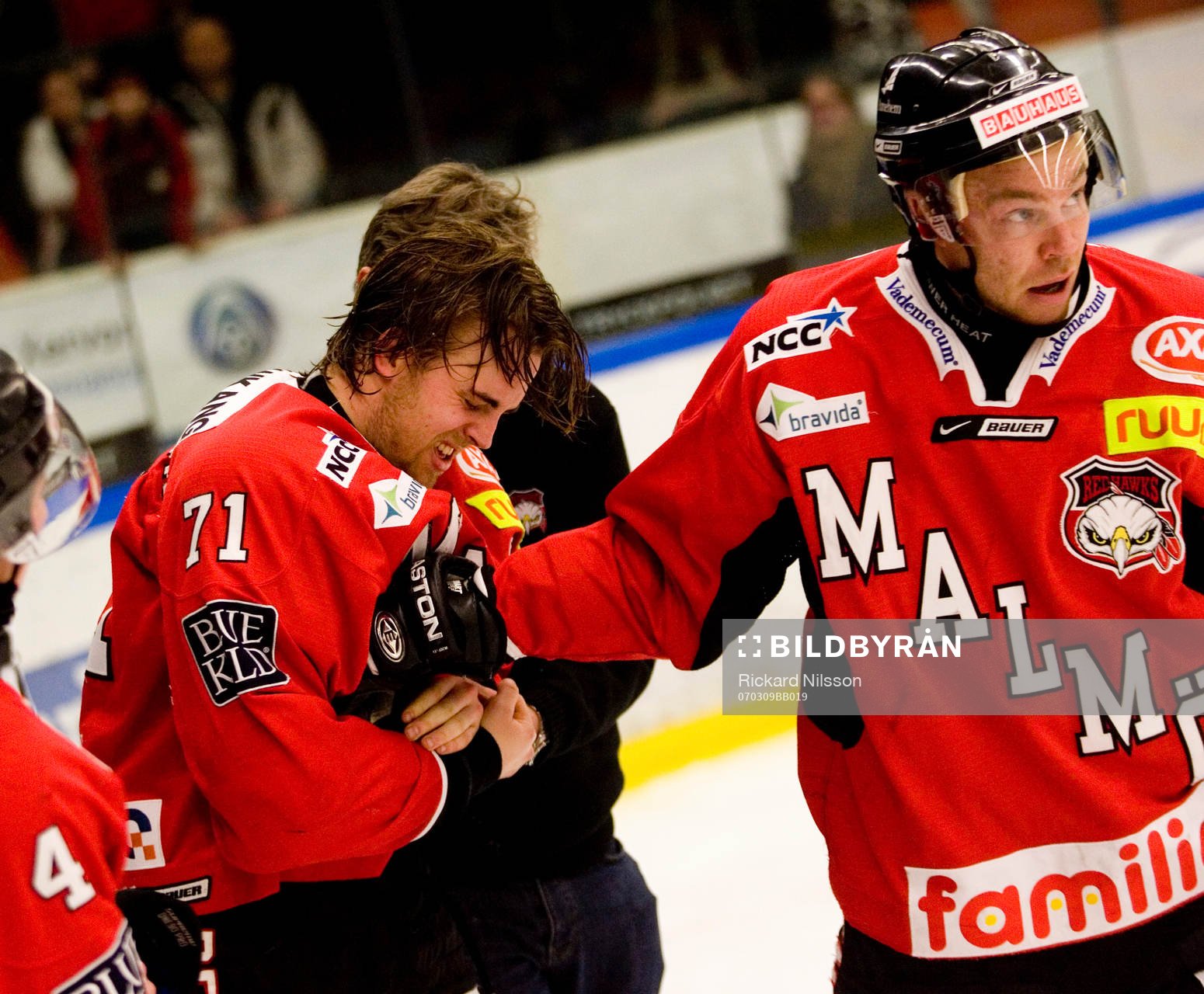 Fredrik Eriksson, skada och Mikael Wahlberg, Malmö