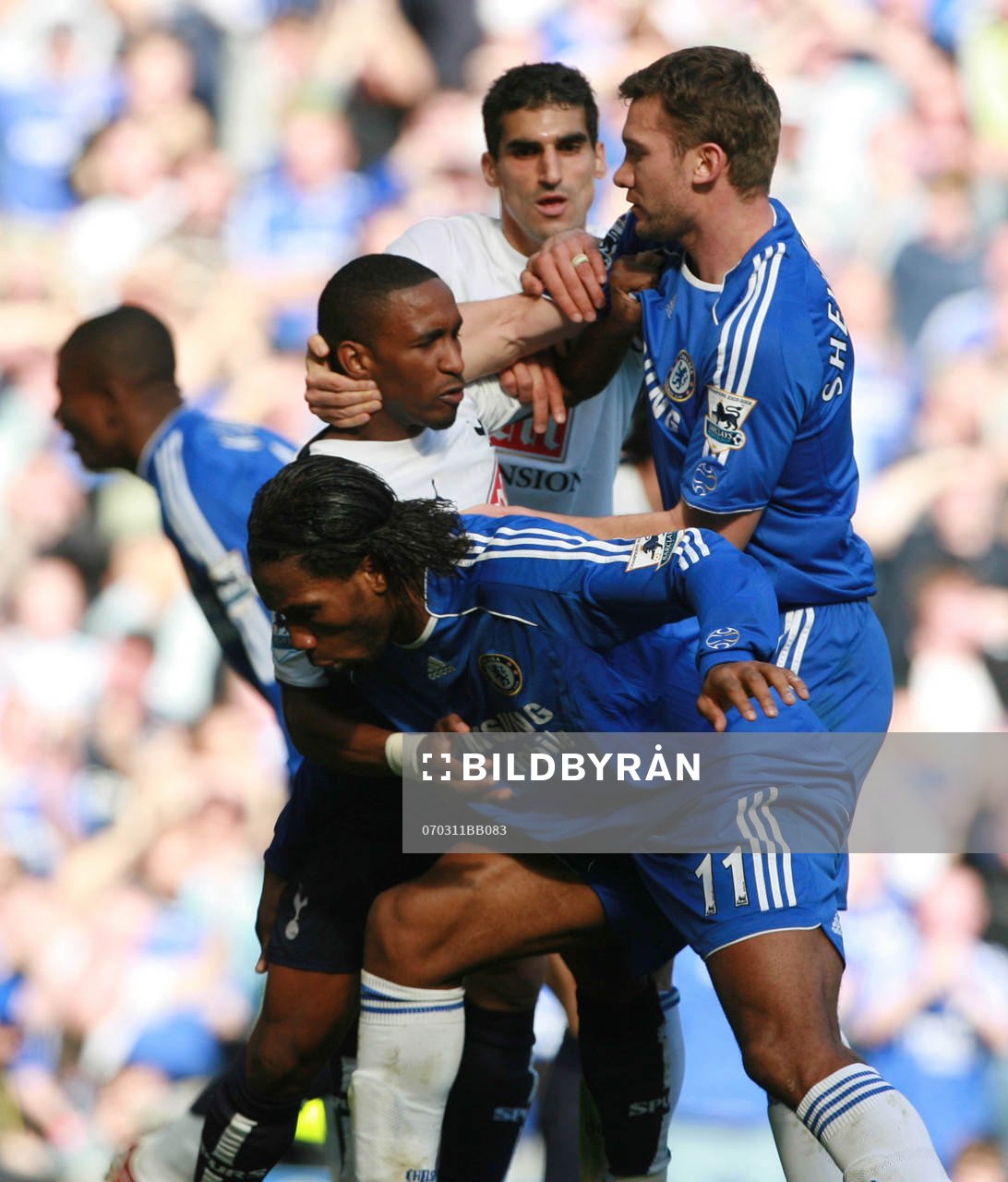 Andriy Shevchenko och Didier Drogba, Chelsea och  Jermaine
