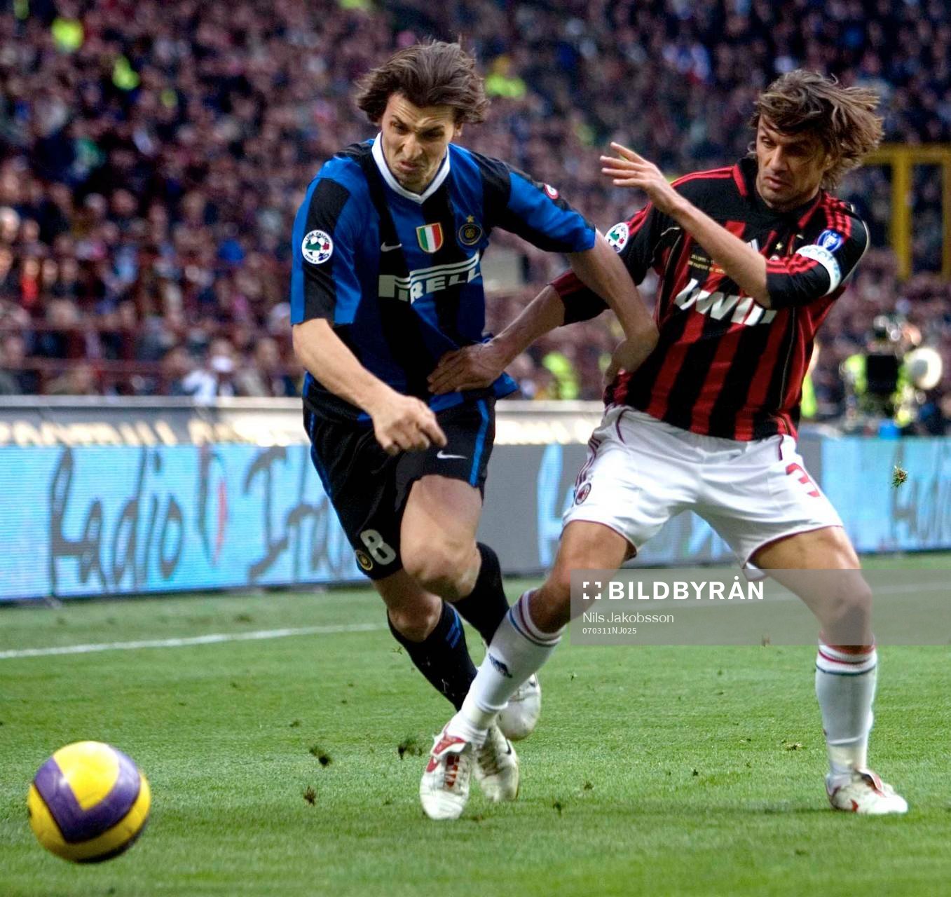 Zlatan Ibrahimovic, Inter och Paolo Maldini, Milan