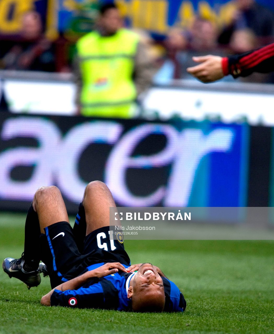  Olivier Dacourt, Inter, skadad.