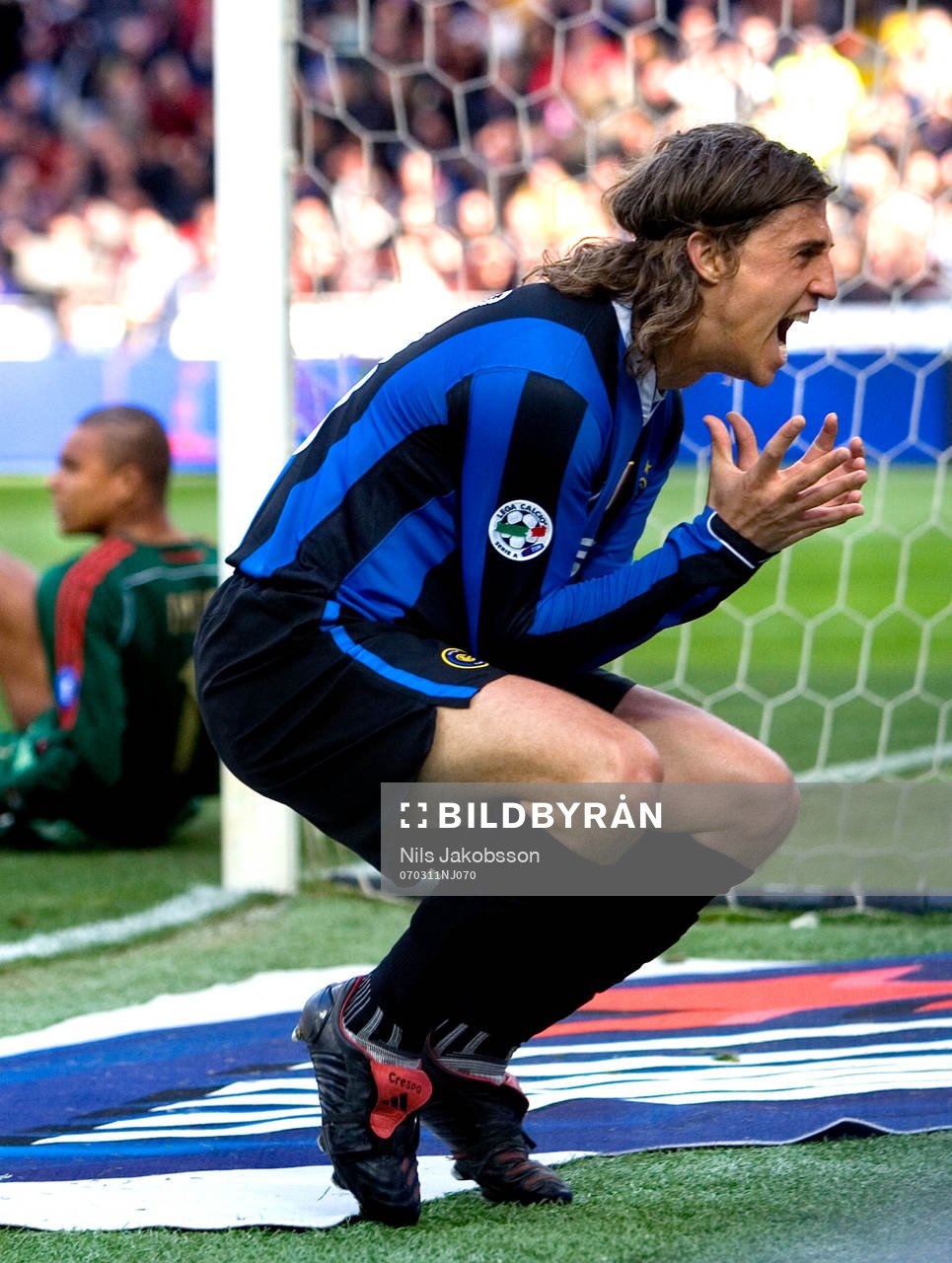 Hernan Crespo, Inter, skriker ut sin frustration