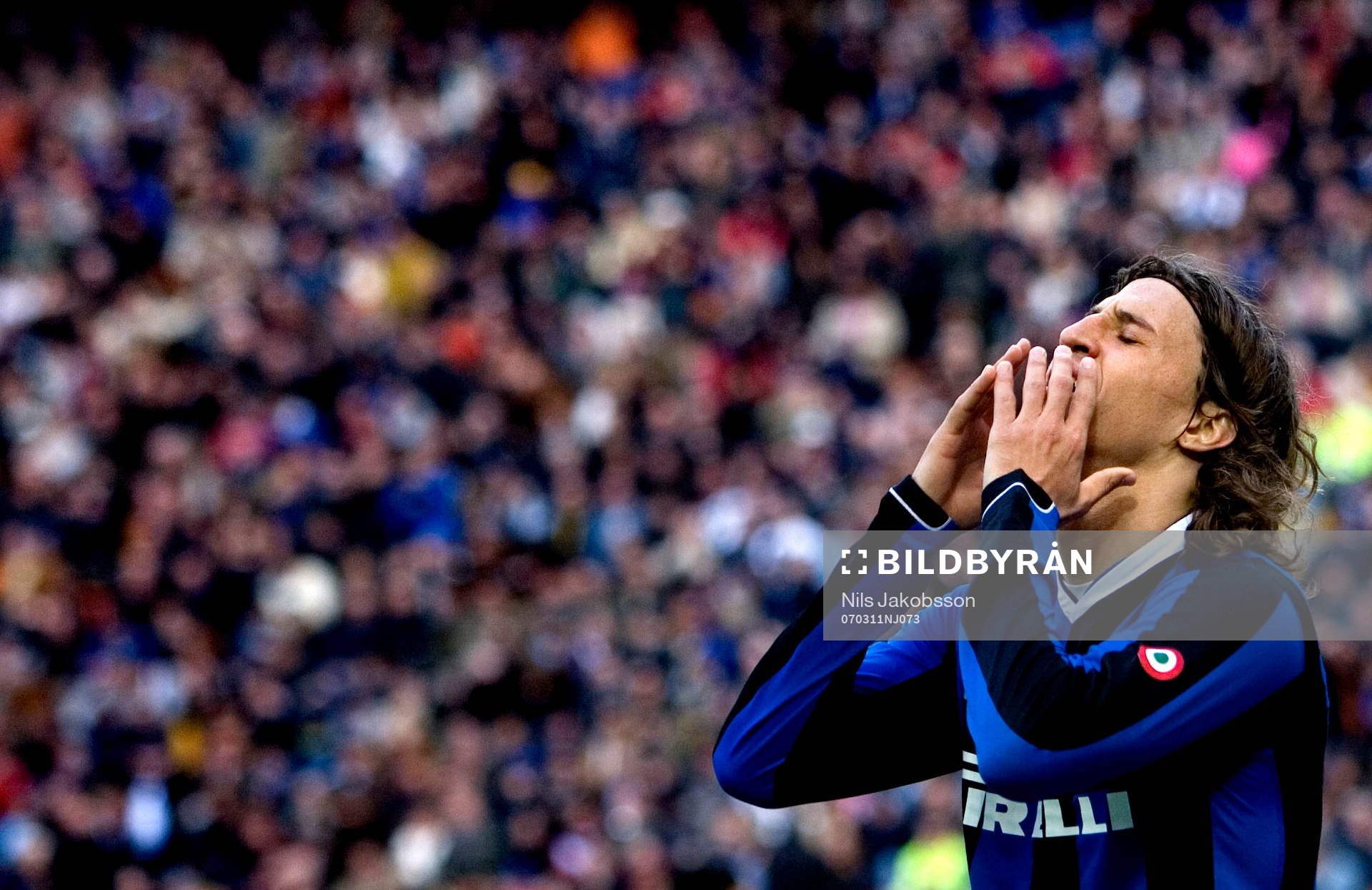 Hernan Crespo, Inter, skriker ut sin frustration