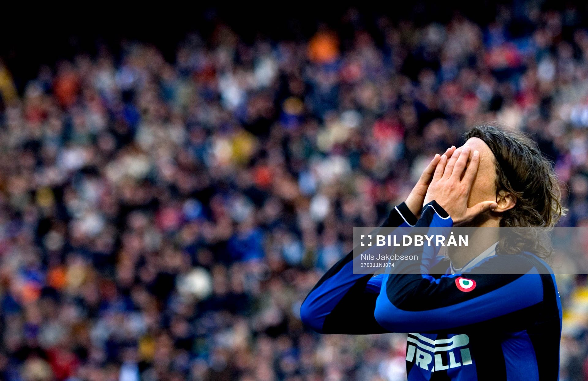 Hernan Crespo, Inter, skriker ut sin frustration