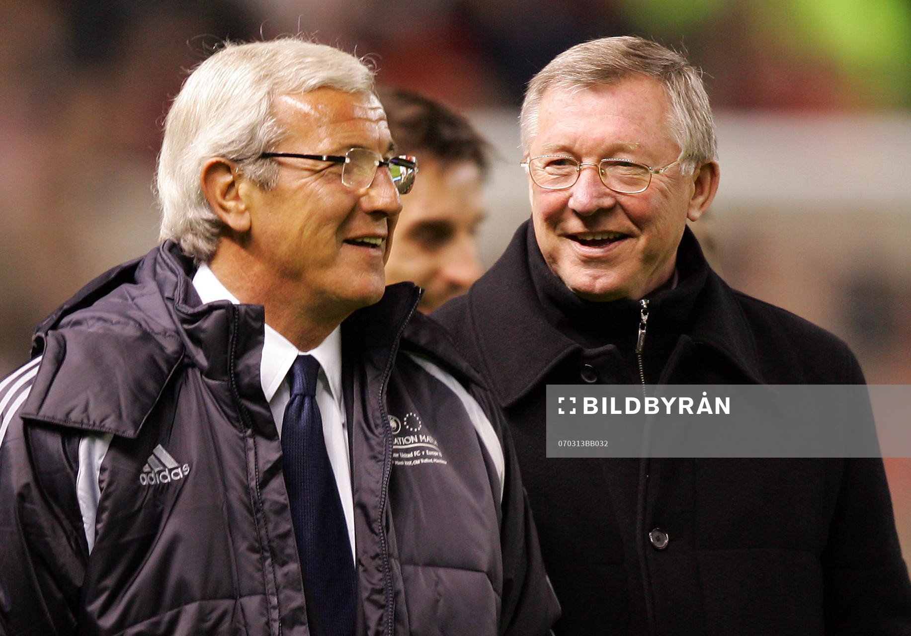 Manager Sir Alex Ferguson och manager Marcello Lippi