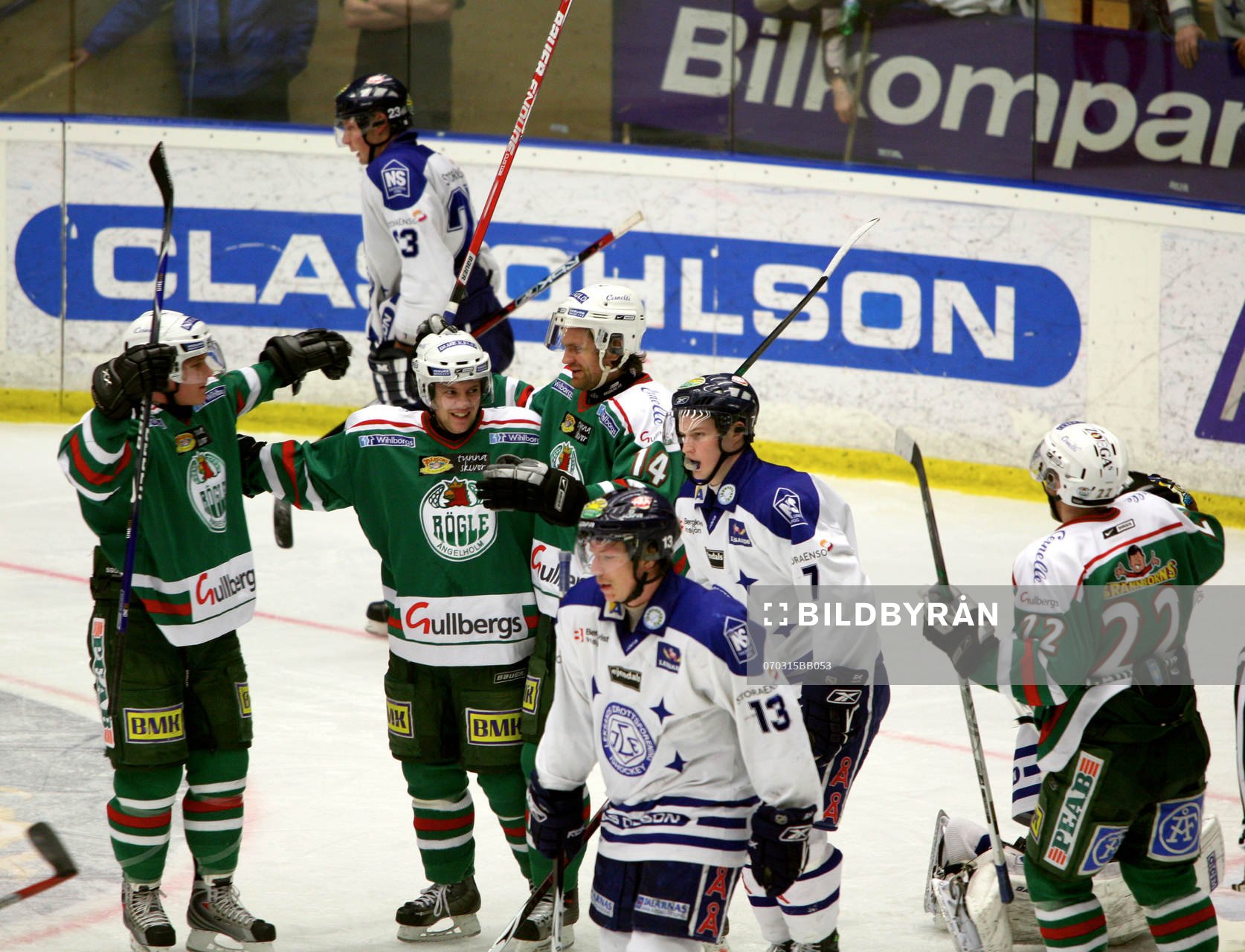 Tomas Wallgren och Jakob Johansson, Rögle, jubel