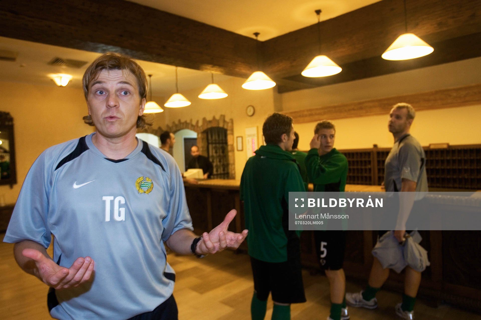 Tony Gustavsson, tränare, och målvaktstränaren Lasse