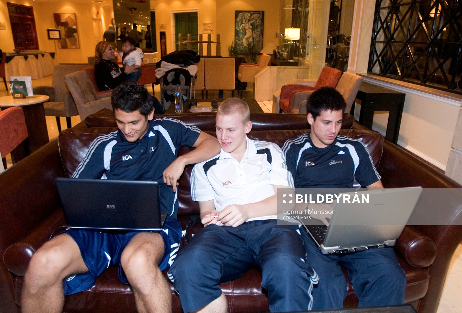  Andres Vasquez, Ragnar Sigurdsson och Bastian Andersson, dator, laptop