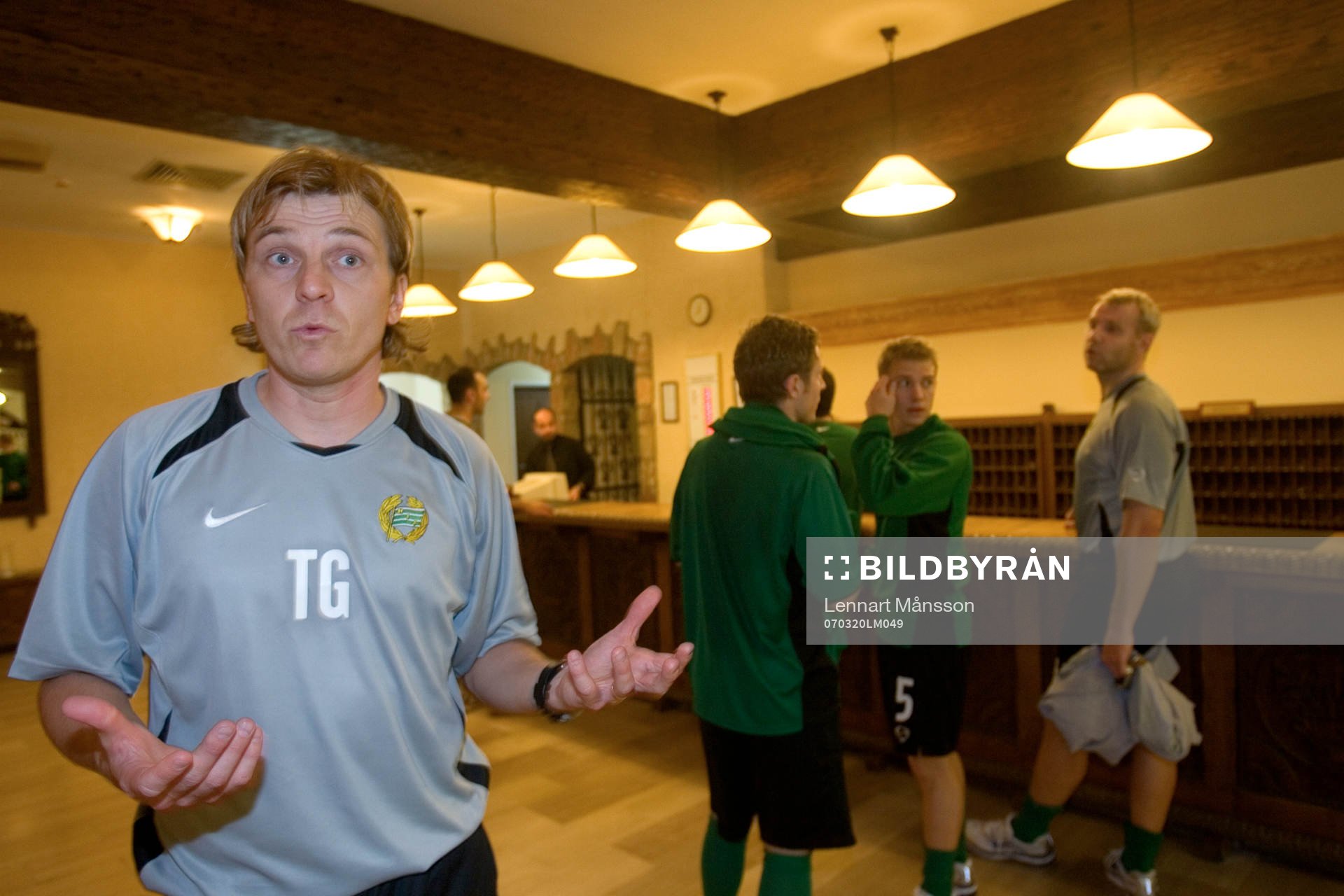 Tony Gustavsson, tränare, och målvaktstränaren Lasse